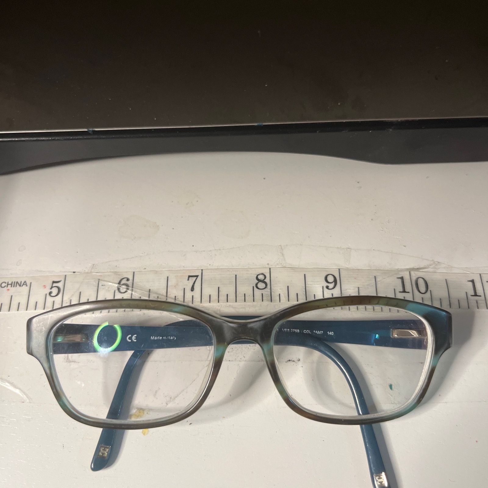 Escada ESCADA VES275S Eyeglasses Frame ONLY Brown Blue Marble 140 Size ONE SIZE - 13 Thumbnail