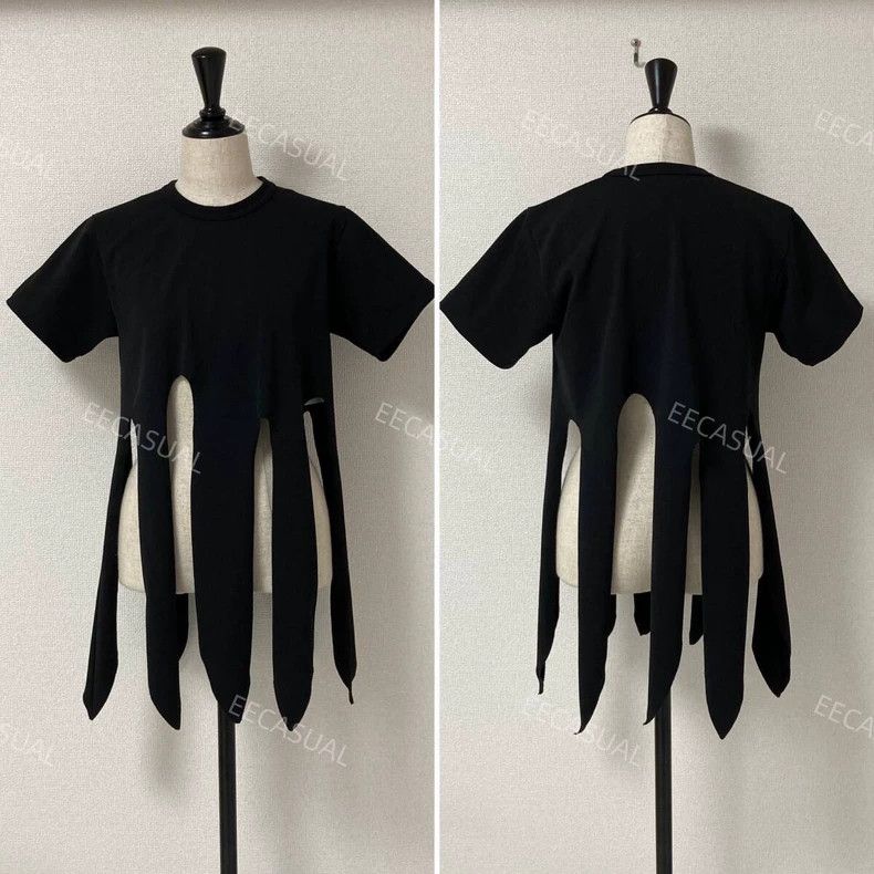 Comme des Garcons Comme Des Garcons Short sleeve T-shirt with black irregula Size S / US 4 / IT 40 - 1 Thumbnail