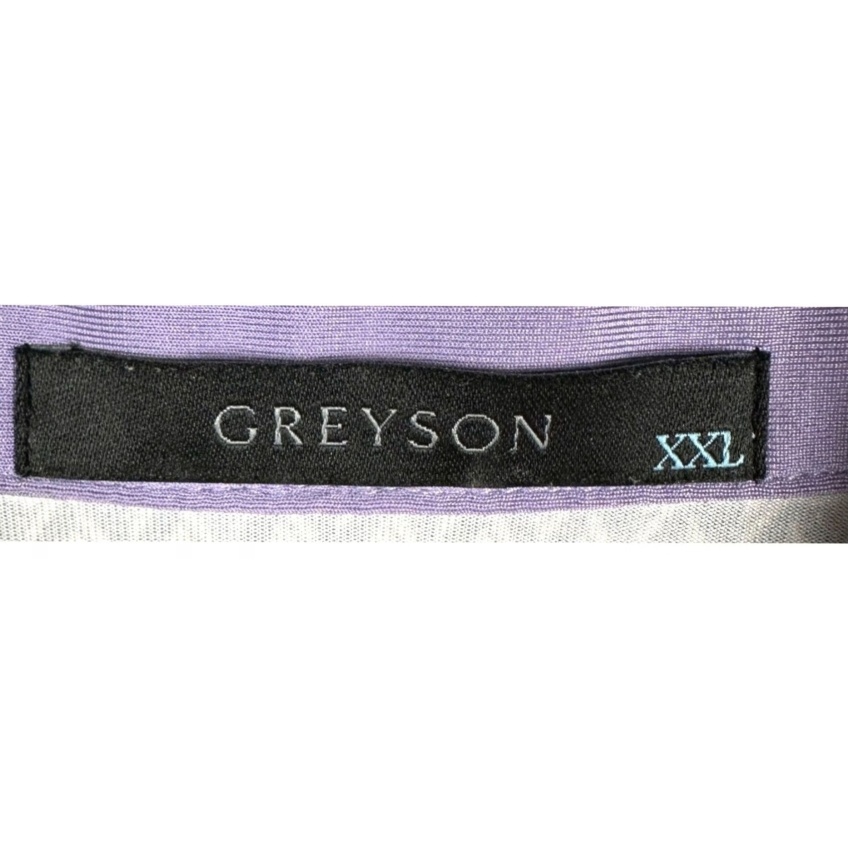 Vintage Greyson Polo Shirt Mens 2XL Navy White Geometric Golf Activewear Shirt Short Sleeve Button Collar Mens N Size US XXL / EU 58 / 5 - 4 Thumbnail