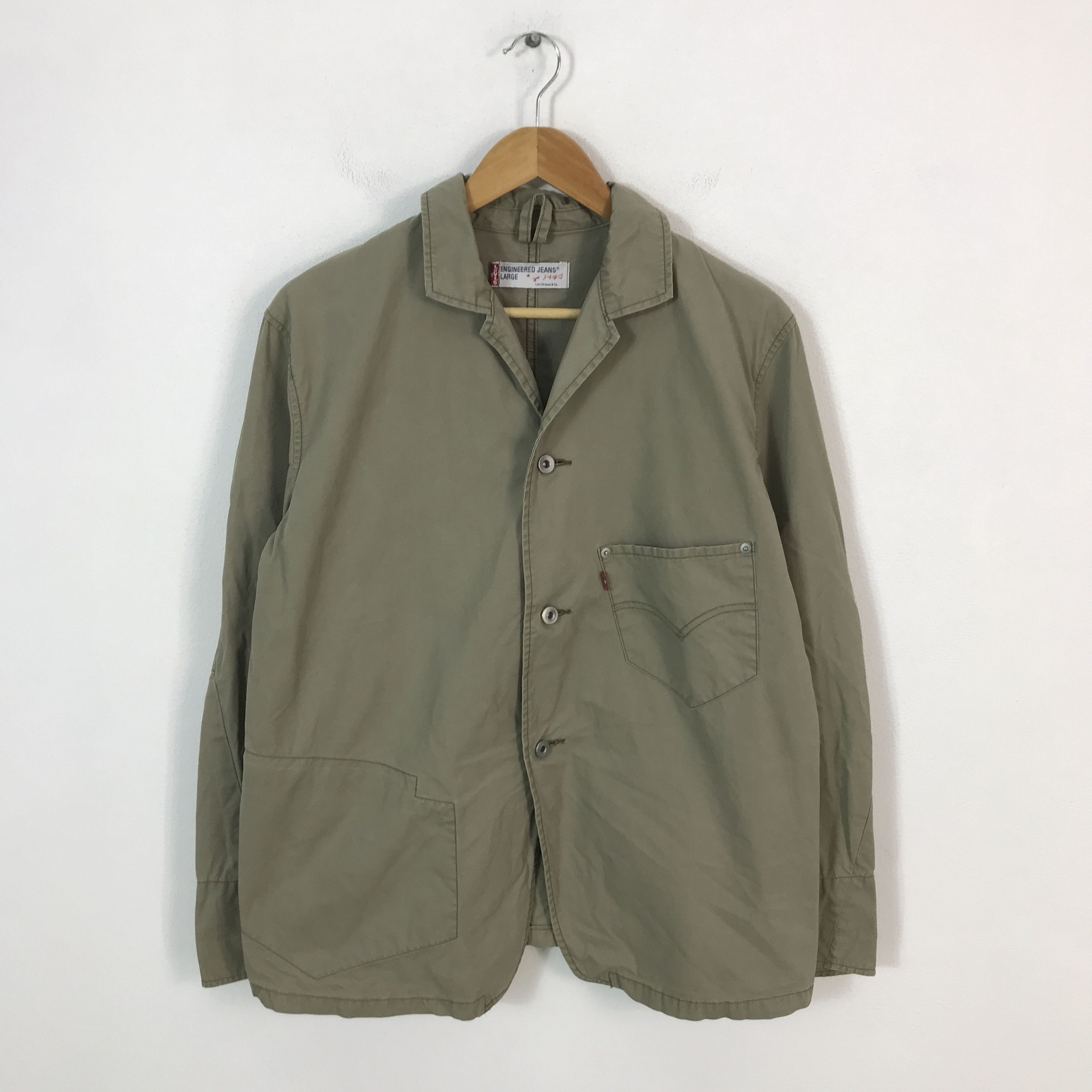 Levi's Levis single pocket khaki jacket Size US L / EU 52-54 / 3 - 1 Thumbnail
