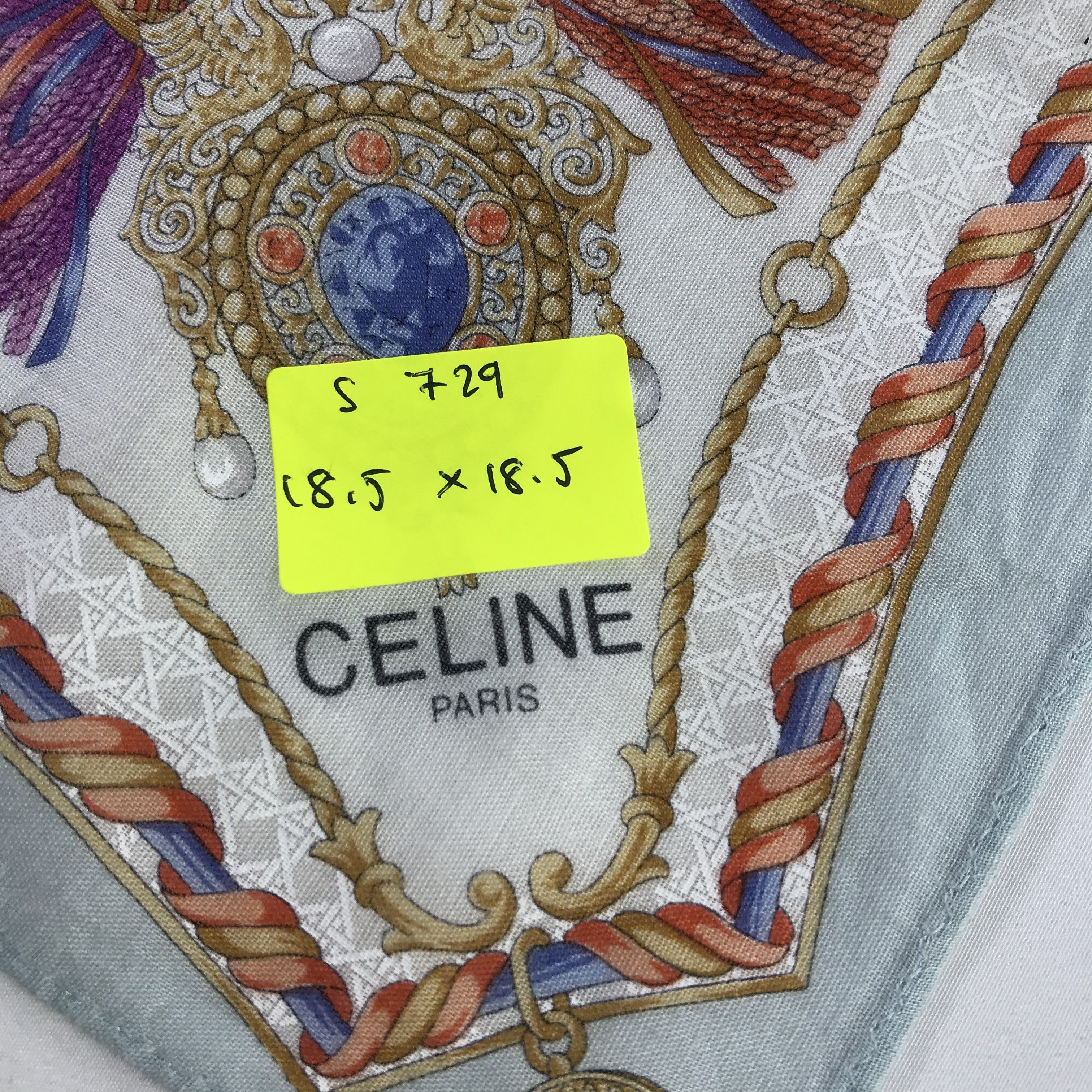 Celine × Vintage Celine Bandana / Handkerchief / Neckerchief - S729 Size ONE SIZE - 5 Thumbnail