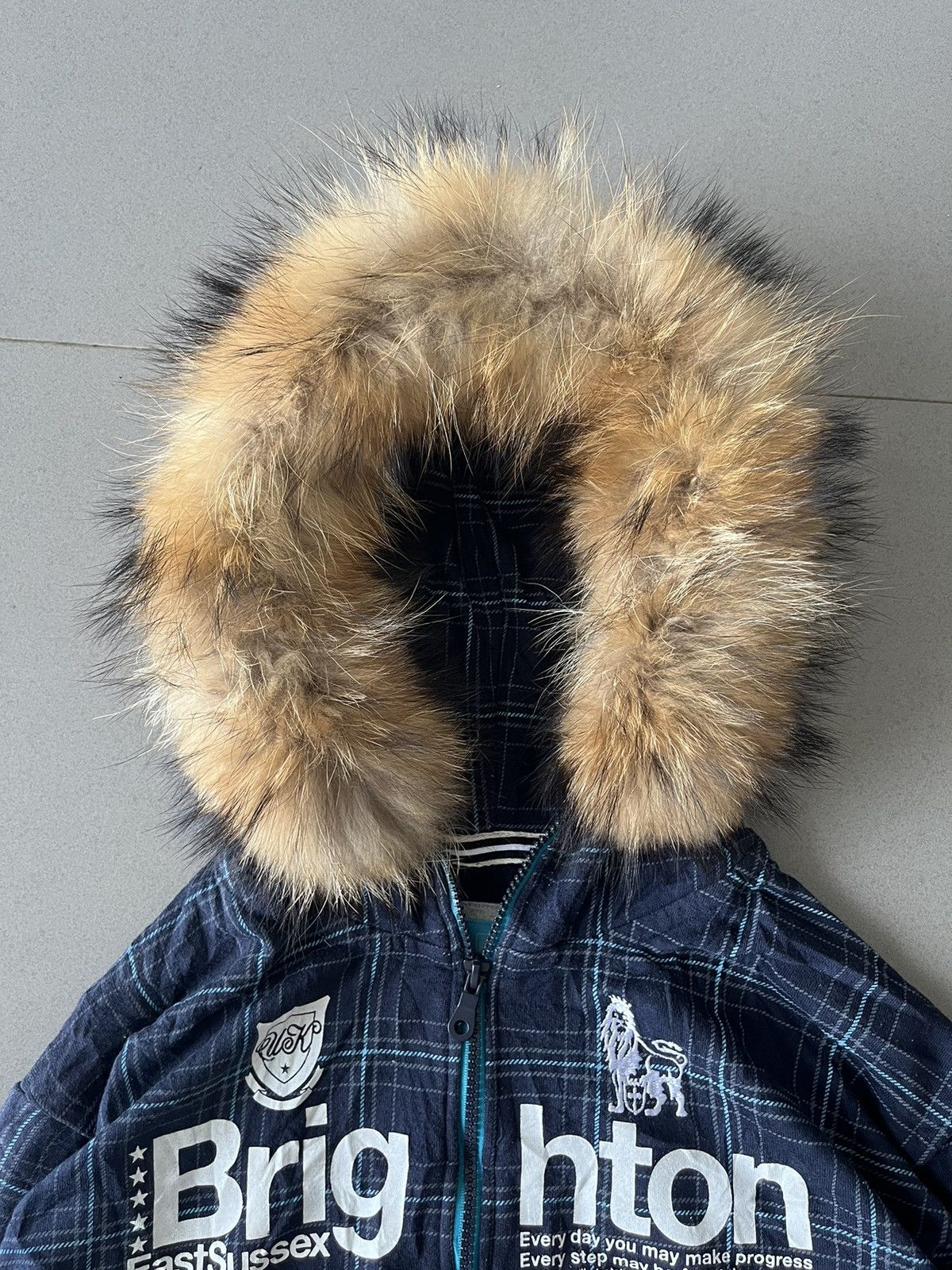 If Six Was Nine × Japanese Brand × Le Grande Bleu (L.G.B.) Japanese~Royal Craft Poem Fur Hoodie Gothic Ifsix Lgb Style Size US L / EU 52-54 / 3 - 3 Thumbnail