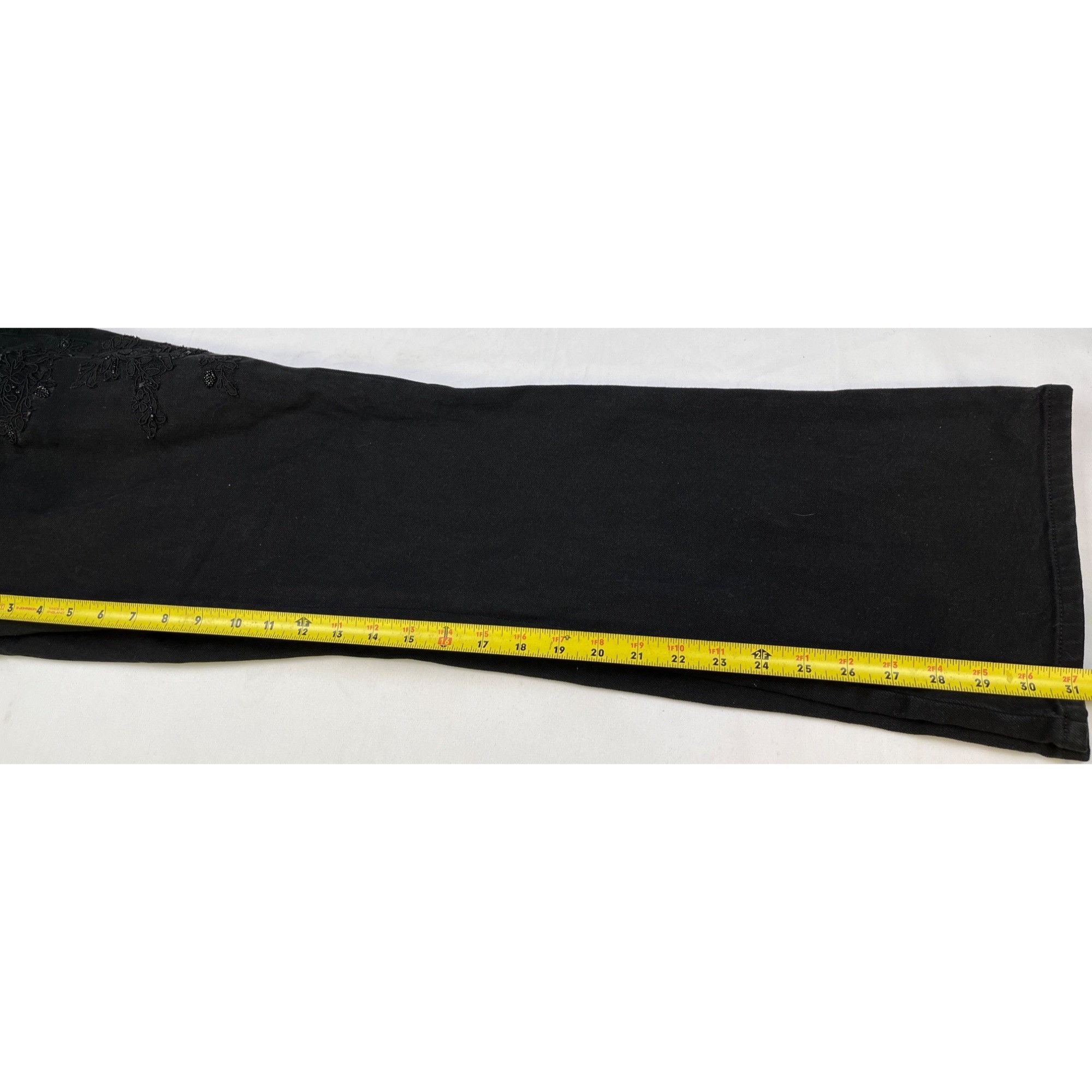 Lauren Ralph Lauren Lauren Ralph Lauren Women's Black Jeans Lace Side trim Flare Size 30" / US 8 / IT 44 - 10 Thumbnail