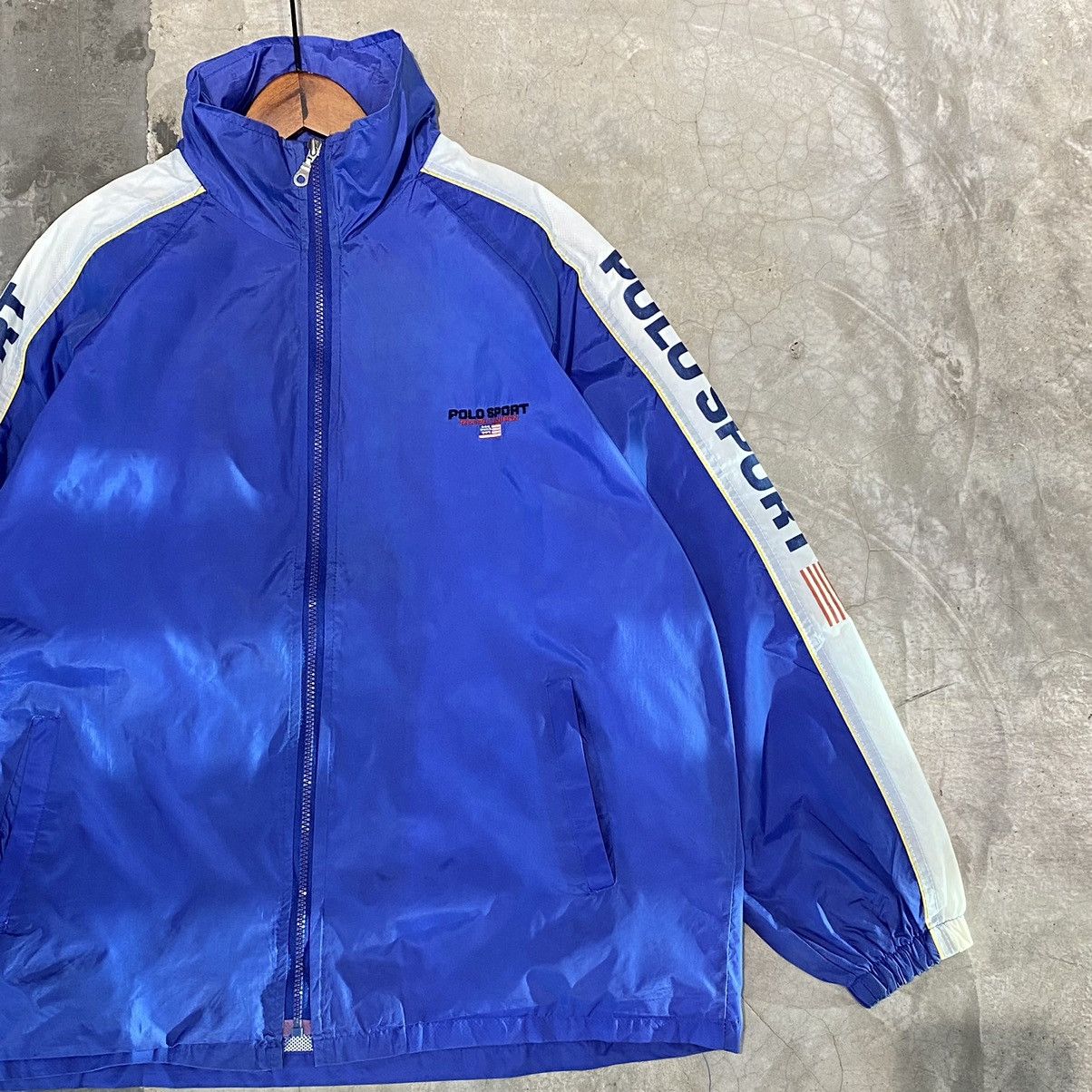 Polo Ralph Lauren Vintage 90s Polo Sport Sleeve Print windbreake Size US M / EU 48-50 / 2 - 1 Thumbnail