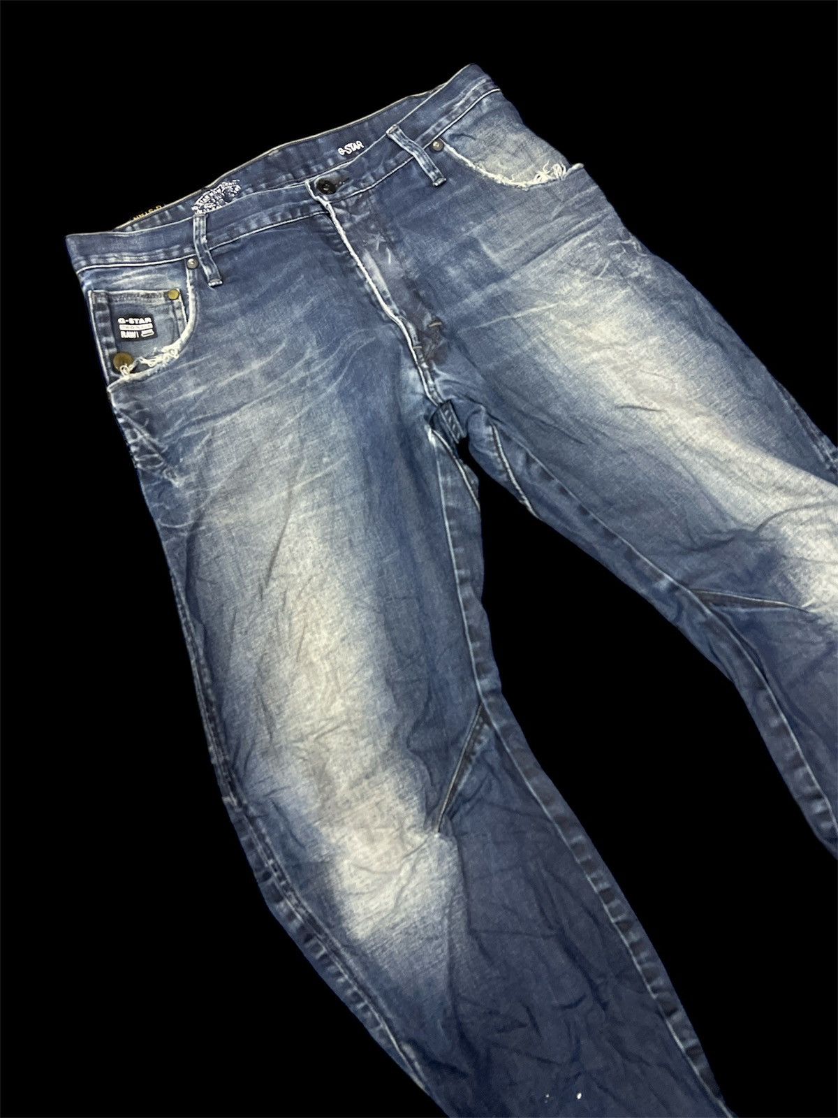 G-Star × Japanese Brand G STAR RAW CURVE LEG DISTRESSED DENIM PANT Size US 34 / EU 50 - 5 Thumbnail