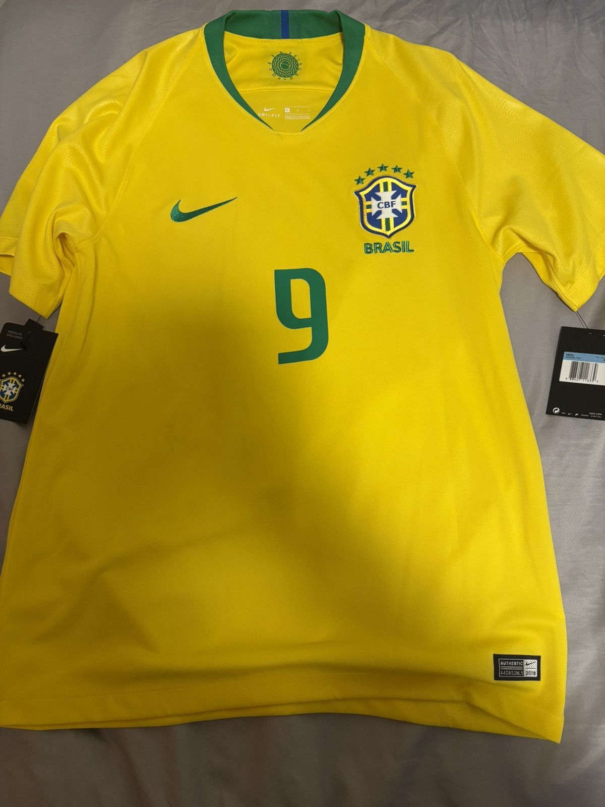 Nike Brazil 2018 jesus signed shirt with autograph Size US M / EU 48-50 / 2 - 1 Thumbnail