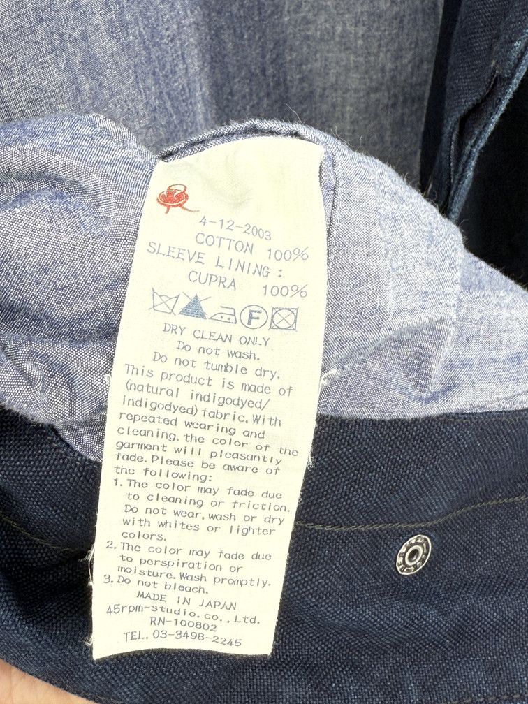 45rpm Indigo Dyed Hooded Overcoat Size US M / EU 48-50 / 2 - 5 Thumbnail
