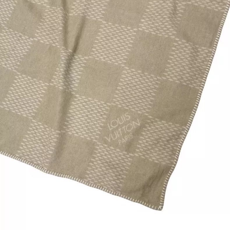 Louis Vuitton Louis Vuitton Cashmere Checkered Blanket -2505 Size ONE SIZE - 2 Thumbnail