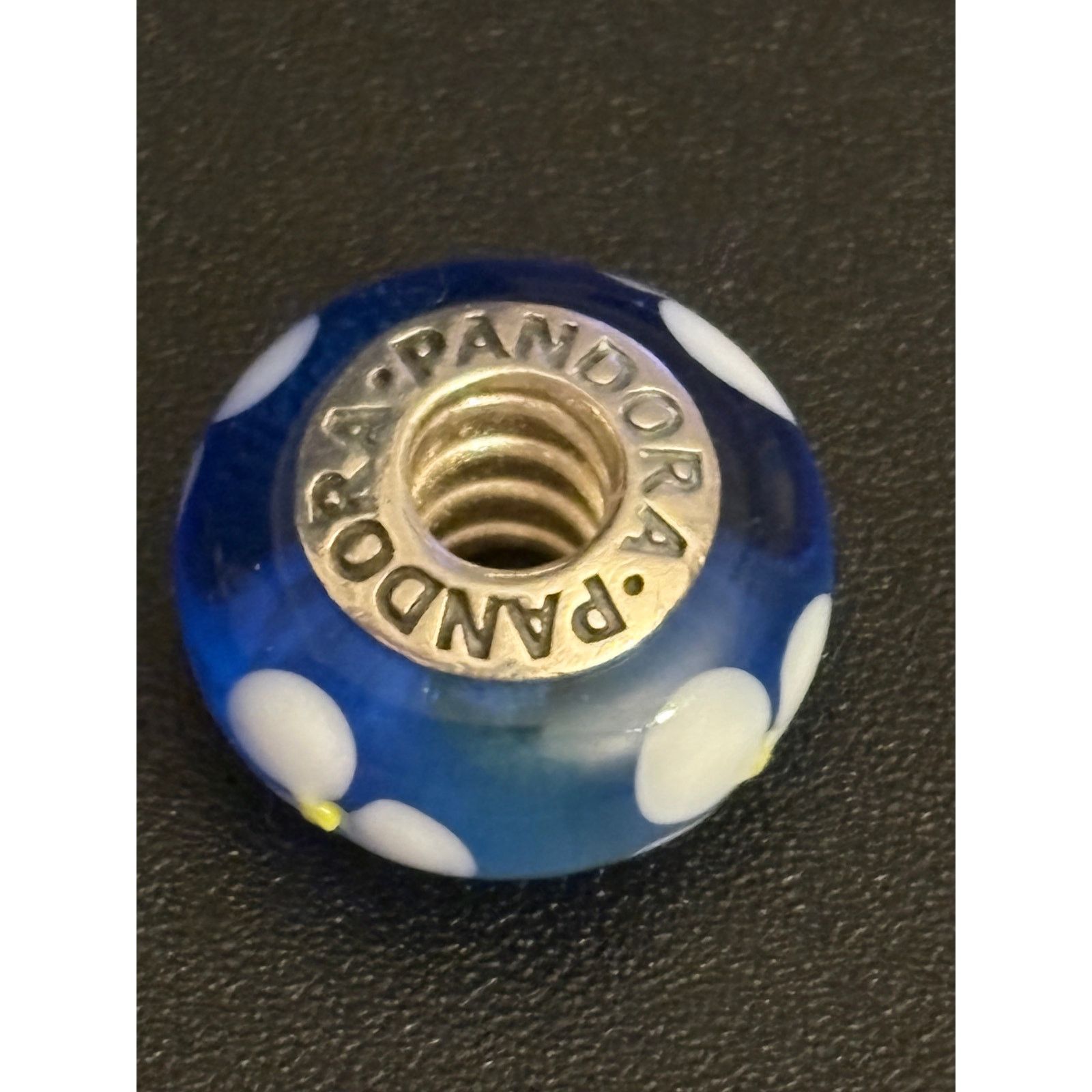 pandora Pandora Blue Murano Glass Flower Charm 925 ALE Size ONE SIZE - 2 Thumbnail