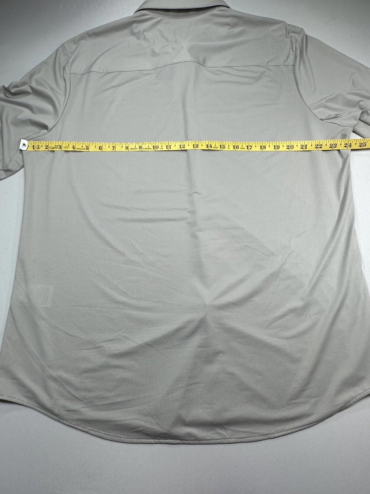 Alfani Alfani Alfatech Nylon Spandex Blend Button Down Brown XL Size US XL / EU 56 / 4 - 5 Thumbnail