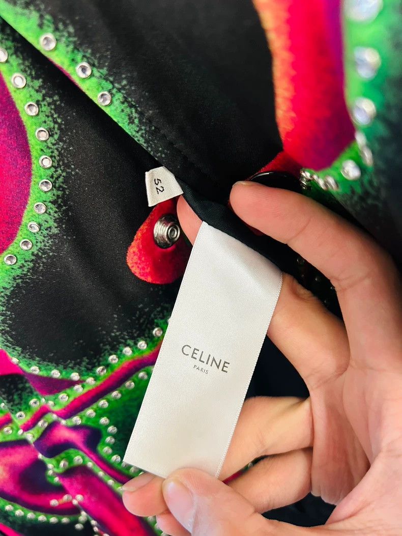 Celine CELINE Full-printed pure black stitching silk baseball uni Size US L / EU 52-54 / 3 - 6 Thumbnail