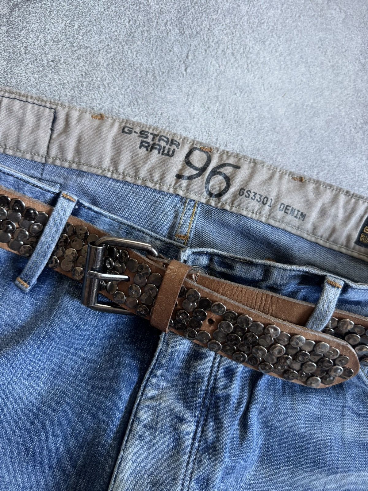 If Six Was Nine Retro leather metal rhinestones belt Y2K L.G.B. 90s opium Size ONE SIZE - 4 Thumbnail