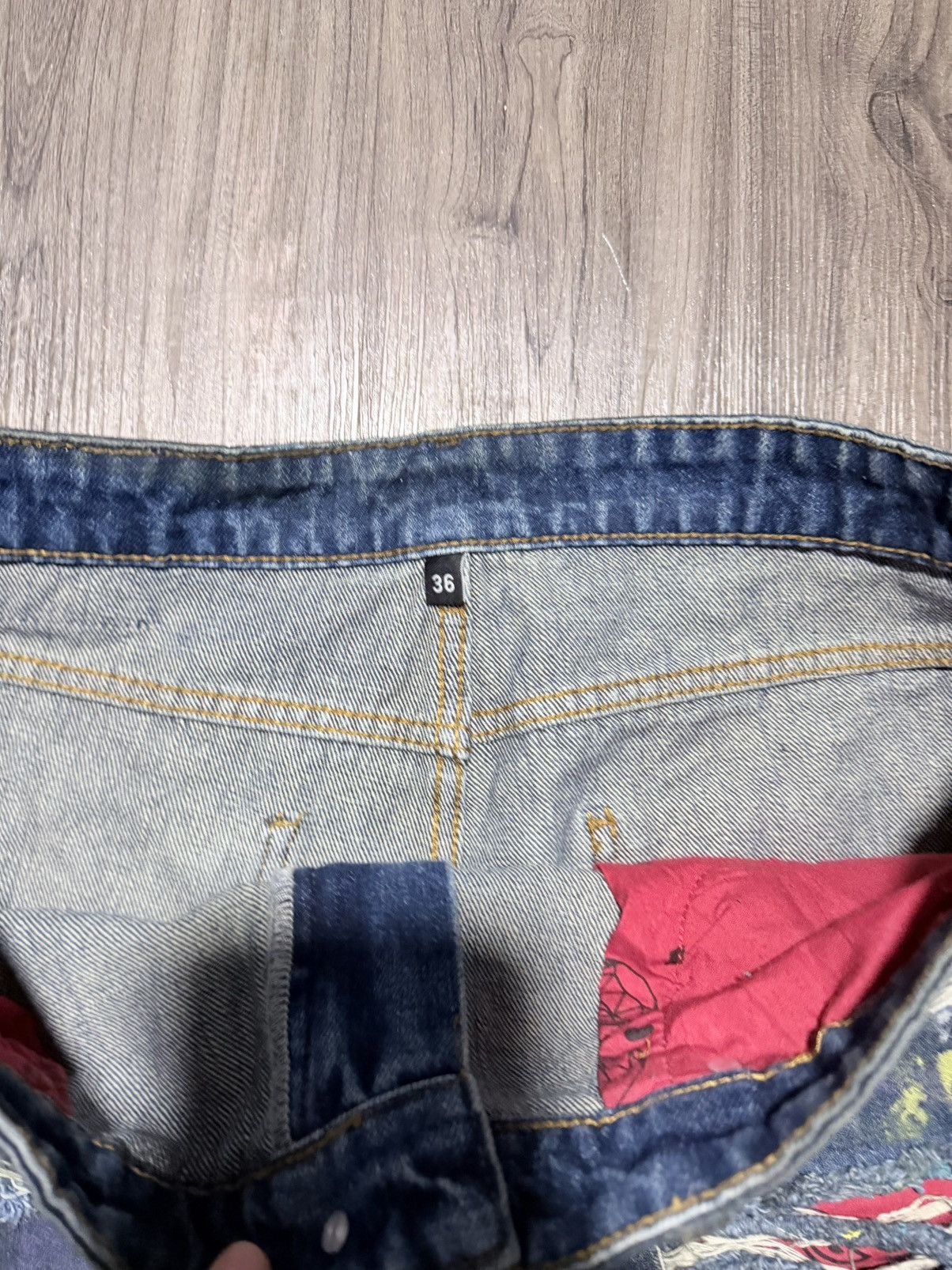 basketcase gallery Basketcase Gallery Lax Baggy Paint Splatter Jeans Size US 36 / EU 52 - 3 Thumbnail