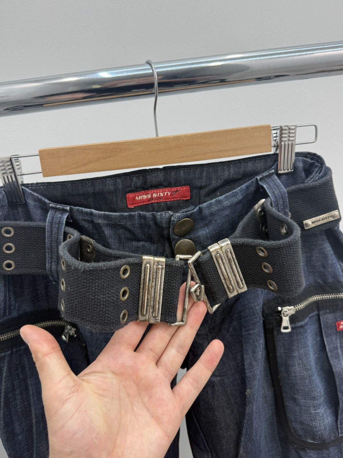 Miss Sixty Miss Sixty Cargo Y2K Jeans Size 30" / US 8 / IT 44 - 3 Thumbnail