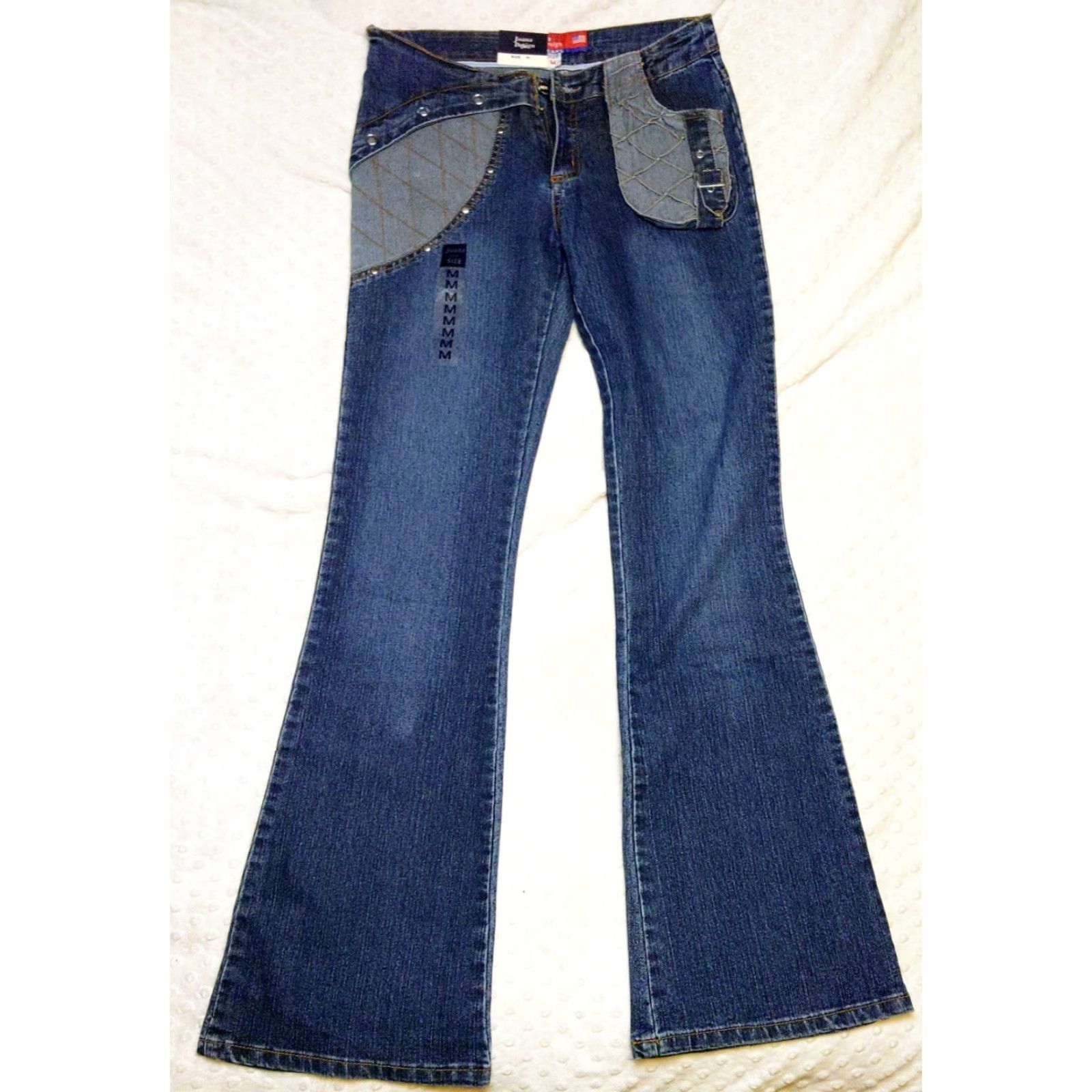 Denime VINTAGE Joana Jeans Women's Classic Flare Denim Embroidered 30 USA Blue 5-Pocket Inseam 31 Size 30" / US 8 / IT 44 - 2 Thumbnail