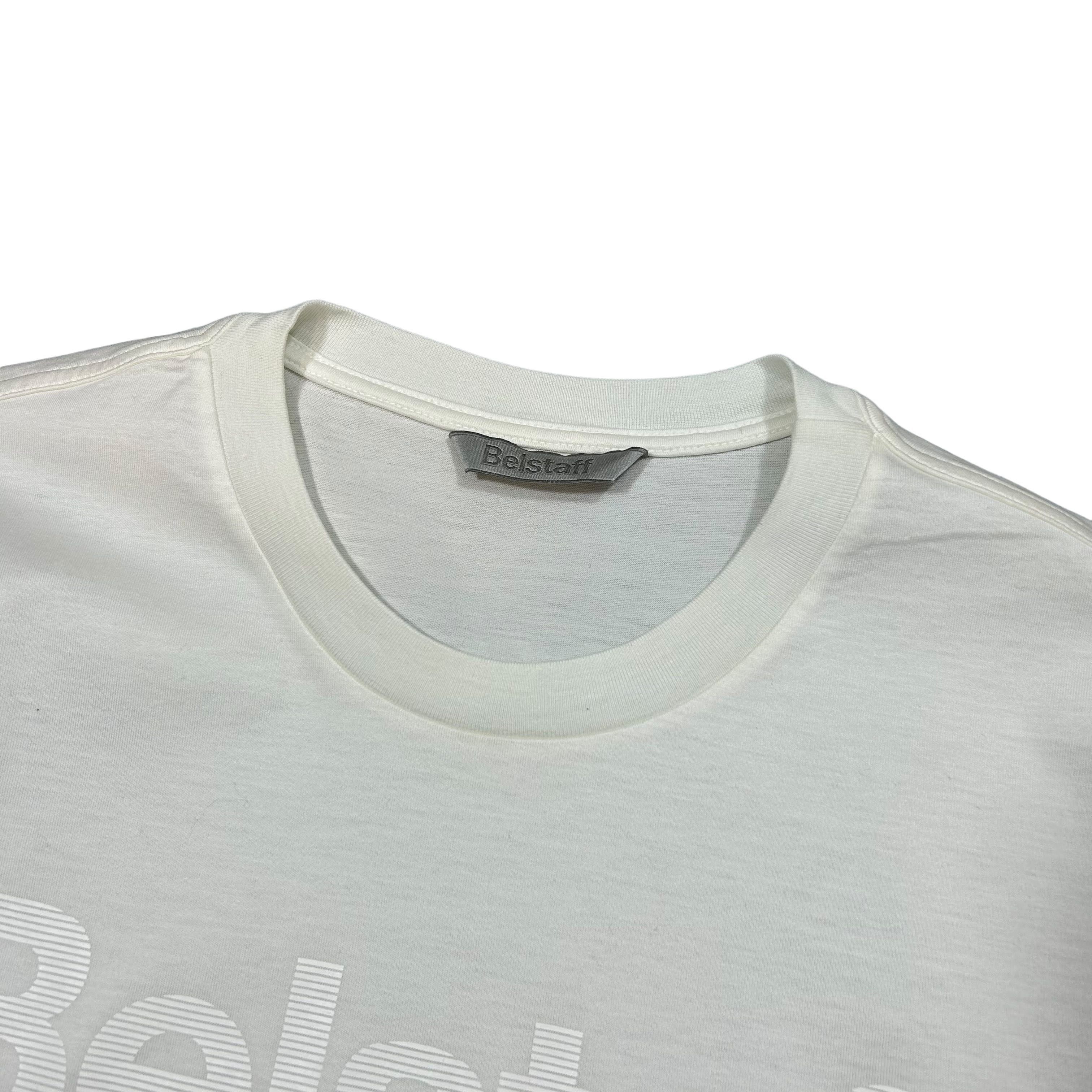 Belstaff Belstaff White Spellout Short Sleeve T-shirt Size Large Size US L / EU 52-54 / 3 - 4 Thumbnail