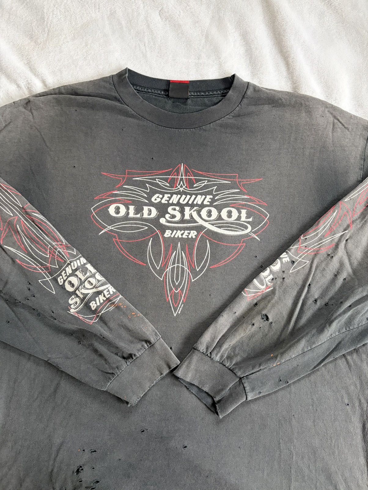 Harley Davidson 1990s Biker Long Sleeve Tee Size US XL / EU 56 / 4 - 2 Thumbnail