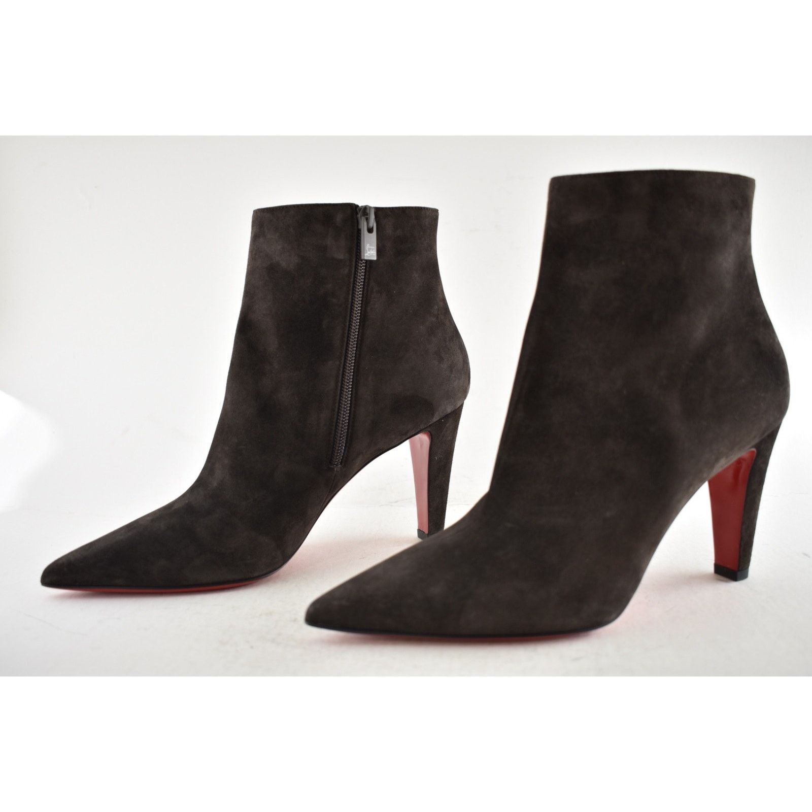 Christian Louboutin Christian Louboutin Vibella Booty 85 Brown Suede Bootie 37 Size US 7 / IT 37 - 15 Thumbnail