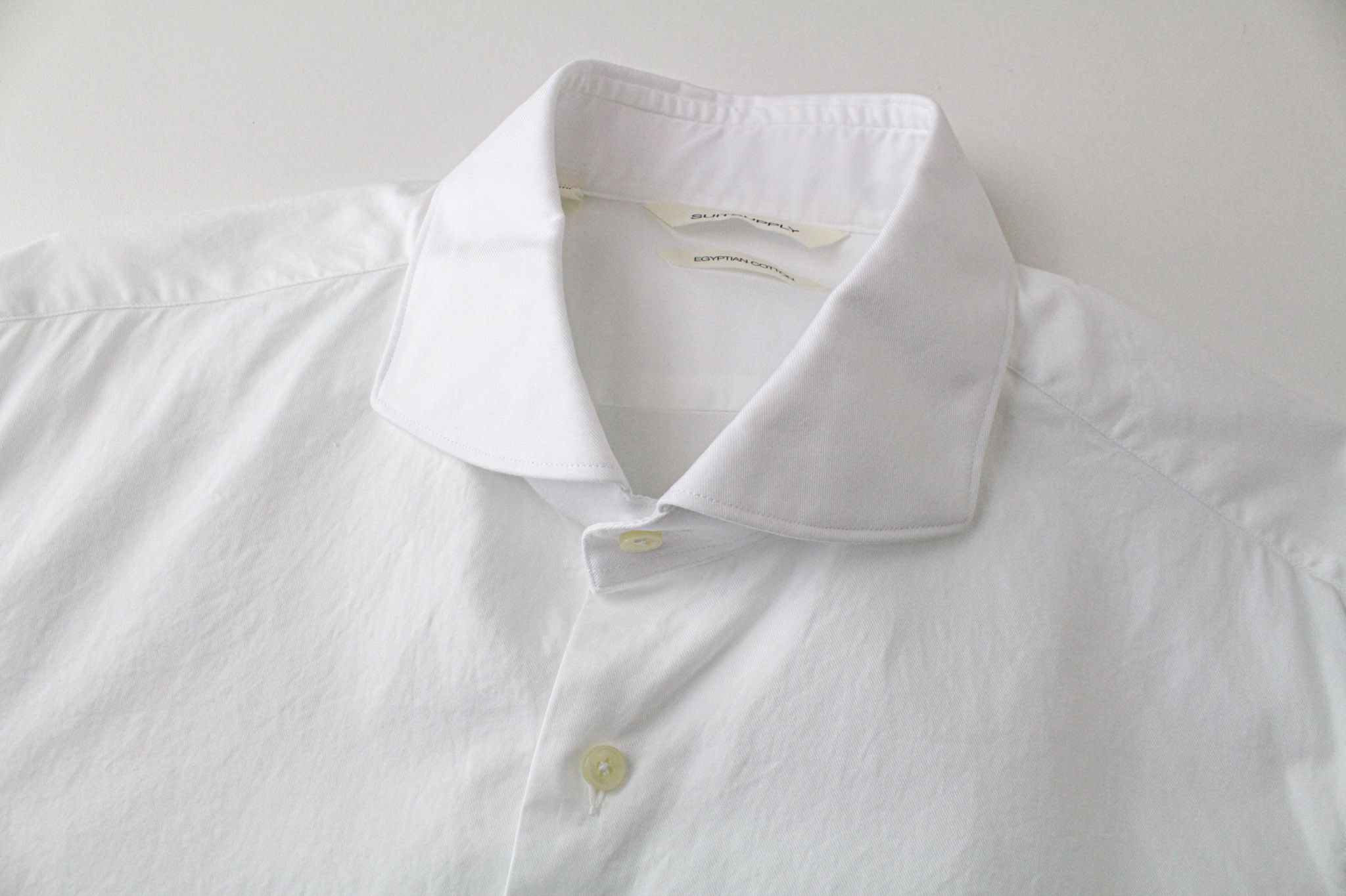 Suitsupply 42/16 1/2 Extra Slim White Cotton Long 72605 Size 42R - 3 Thumbnail