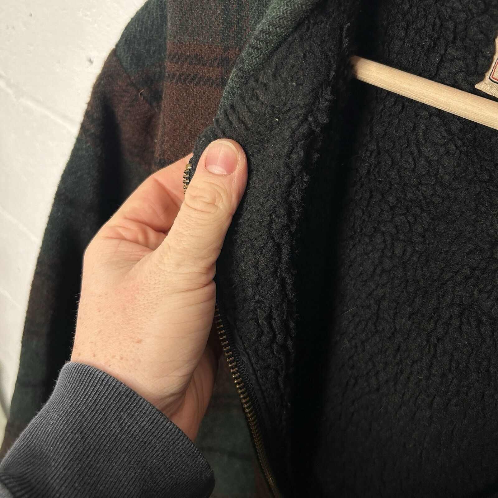Woolrich Woolen Mills Vintage Woolrich Plaid Sherpa-Lined Jacket “Green Brown” Size US L / EU 52-54 / 3 - 5 Thumbnail