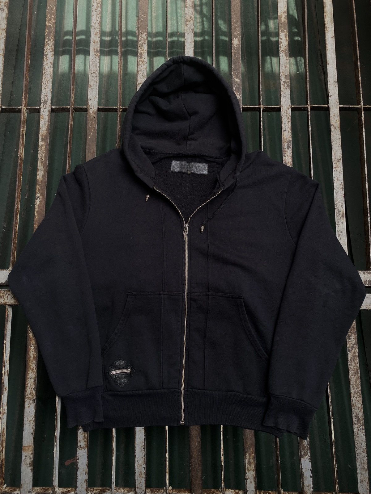 Chrome Hearts SOLD! JAPAN EXCLUSIVE - Leather Horseshoe Cross Patch Zip Up Size US XXL / EU 58 / 5 - 5 Thumbnail
