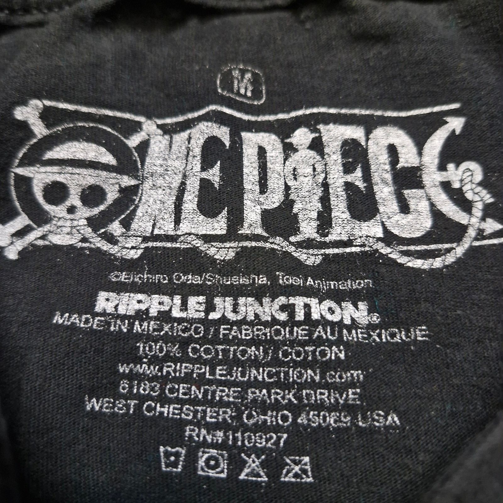 Ripple Junction One Piece Anime Graphic T-Shirt Men’s Medium Black Tee Size US M / EU 48-50 / 2 - 3 Thumbnail