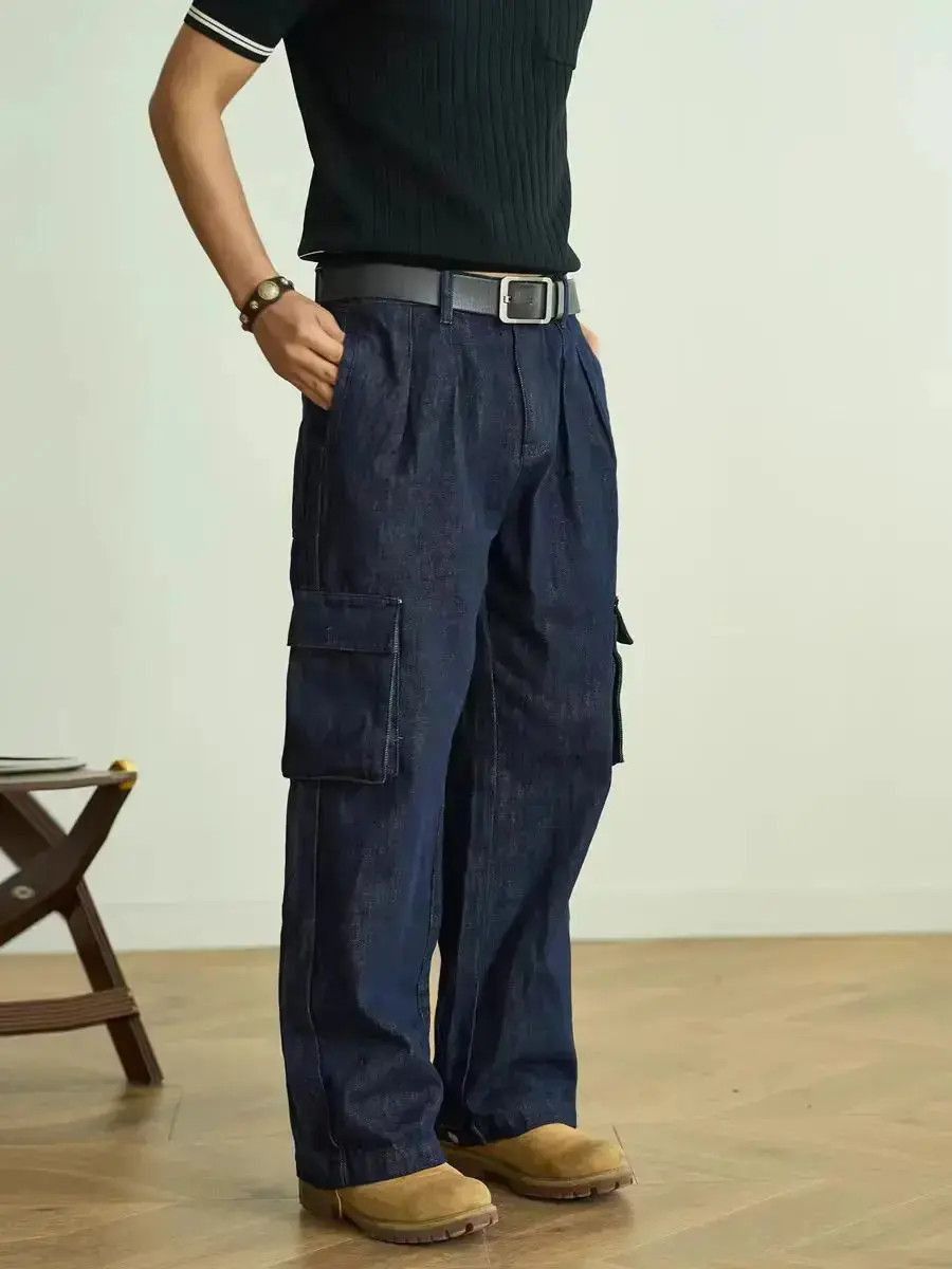 Japanese Brand American Multi-Pocket Straight Leg Jeans Size US 32 / EU 48 - 3 Thumbnail