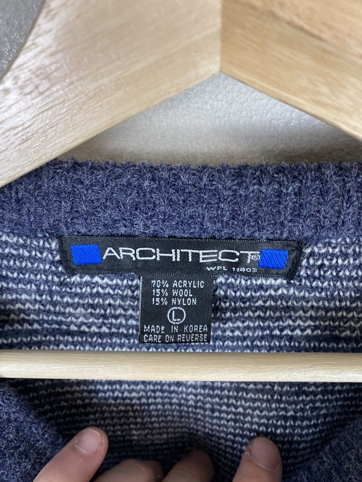Vintage Vintage Snowflake Cross Knit Sweater Size US L / EU 52-54 / 3 - 1 Thumbnail