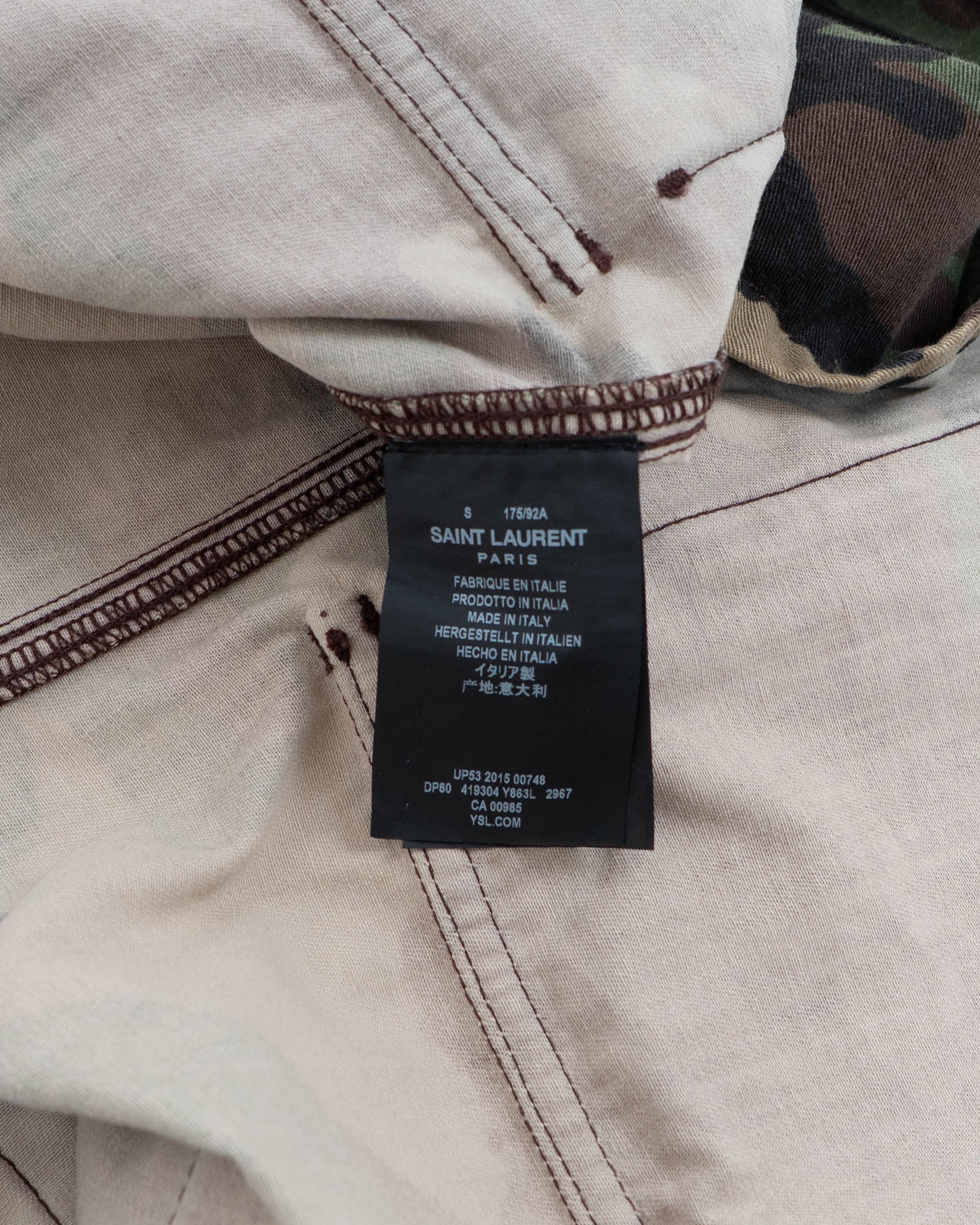 Saint Laurent Paris Yeah Baby Camo Jacket (SS16) Size US S / EU 44-46 / 1 - 10 Thumbnail
