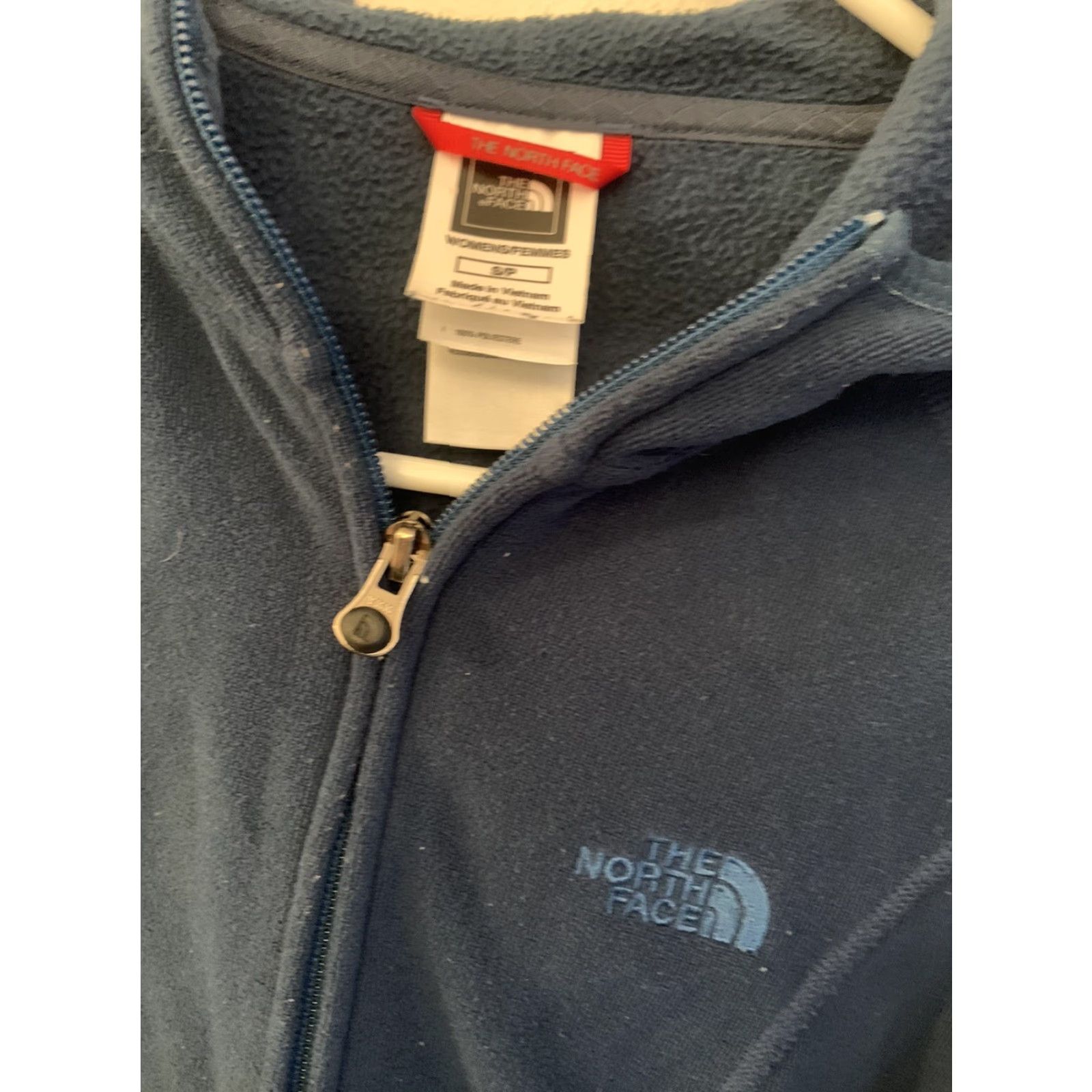 The North Face The North Face Hooded Fleece Jacket Full Zipper Small BLUE Shirt Women Regular S Blue Logo Zipper Hooded Lightweight Casual Outdoor Size S / US 4 / IT 40 - 2 Thumbnail