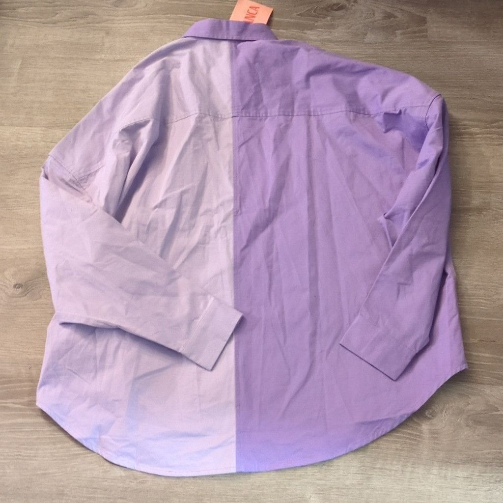 Other Blanca By Carbon38 Harry Shirt Oversized Color Block Sz M/L Size L / US 10 / IT 46 - 8 Thumbnail