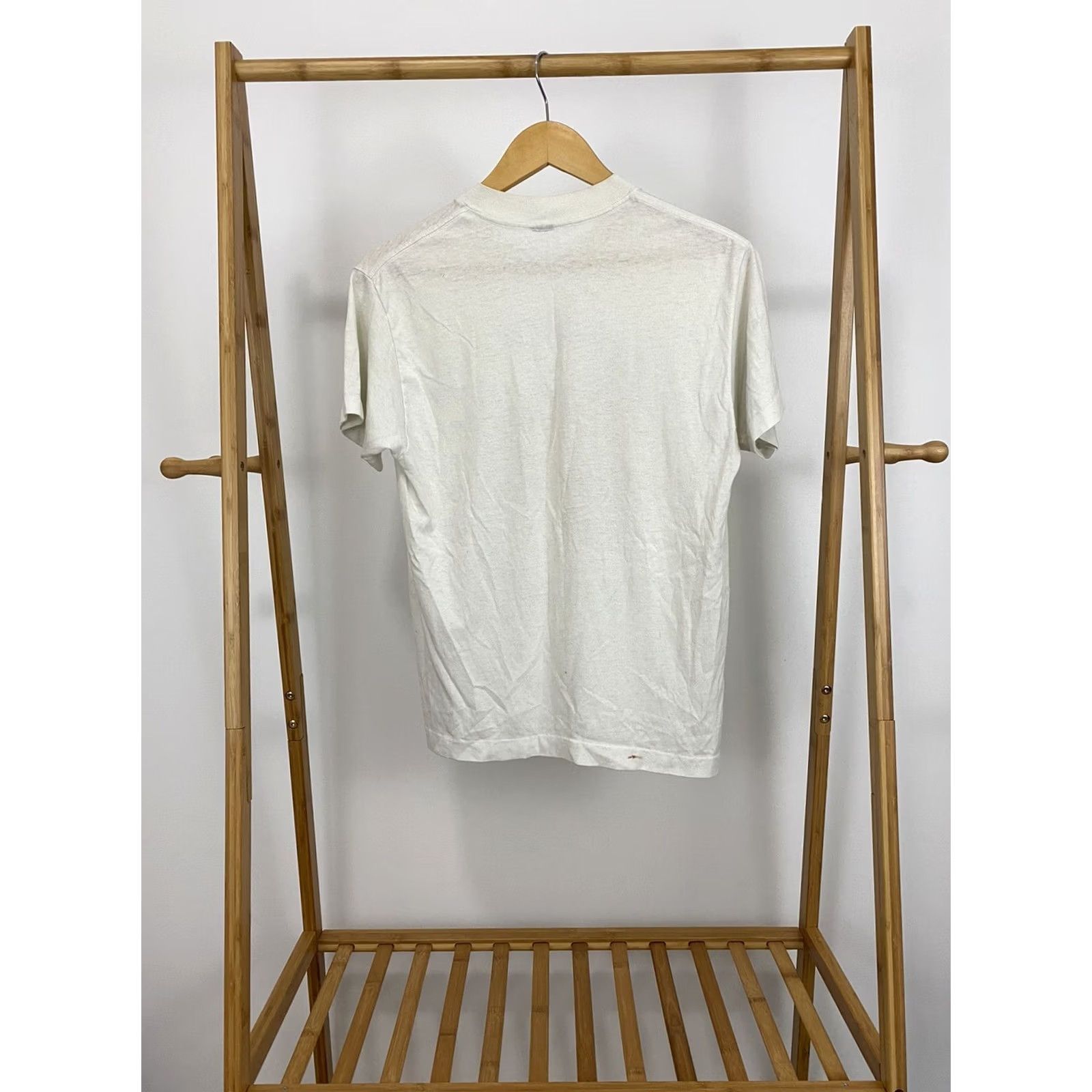 Vintage VTG 80s Slazenger American Athlete Runner Marathon Burn Out Paper Thin T-Shirt M White Short Sleeve Mens Size US M / EU 48-50 / 2 - 4 Thumbnail