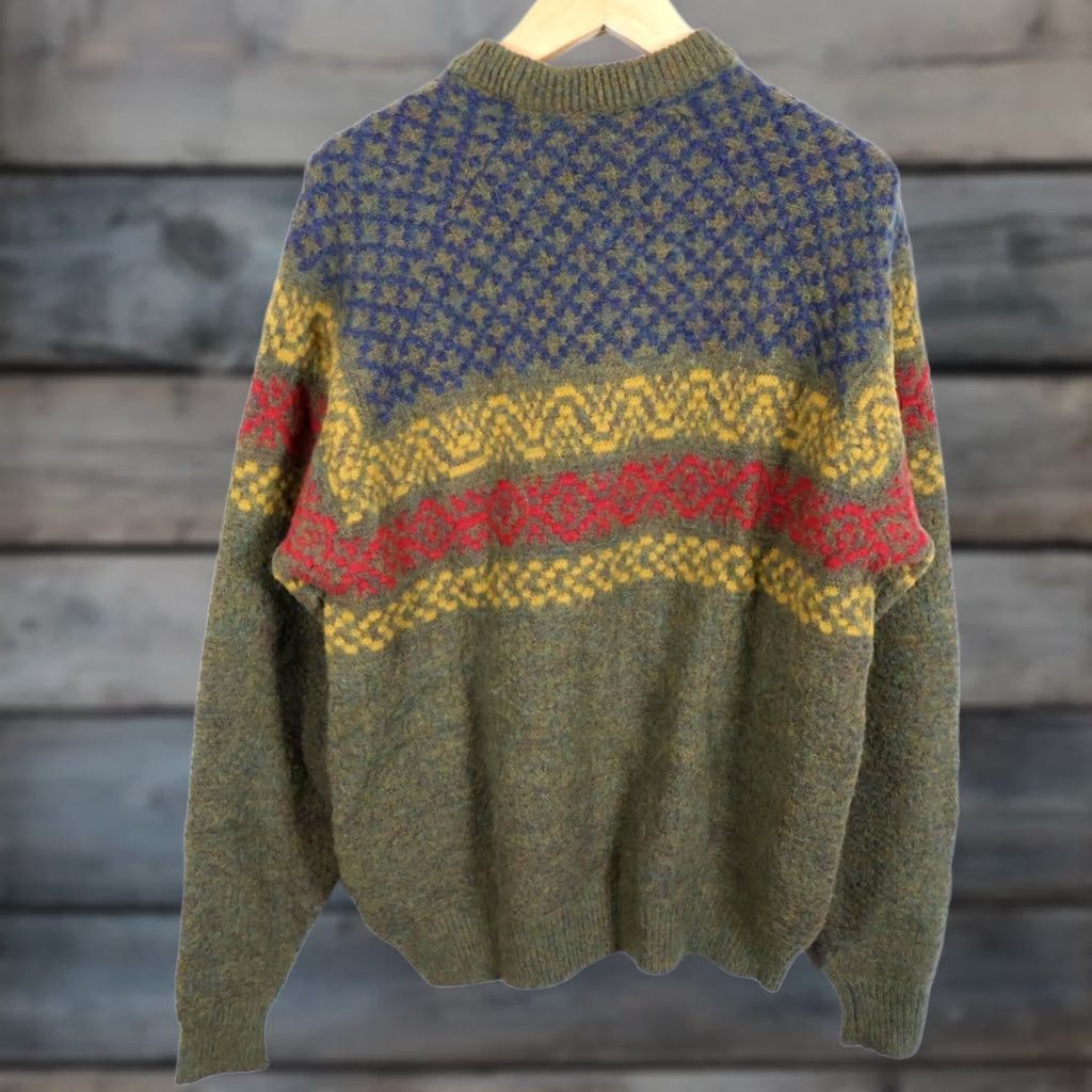 Kappa VINTAGE Kappa Sweater Geometric Pattern Chunky-Knit Italy Adult XL Green Pullover Crew Neck Men’s Size US XL / EU 56 / 4 - 1 Thumbnail