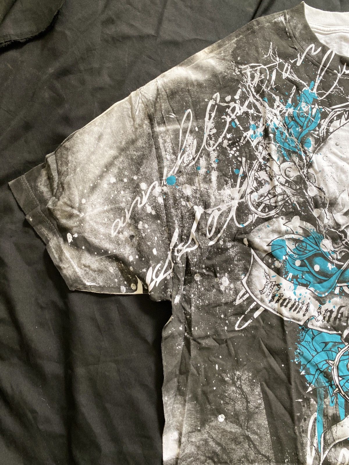 Affliction Skull Tribal all overprint Tee Size US XXL / EU 58 / 5 - 4 Thumbnail