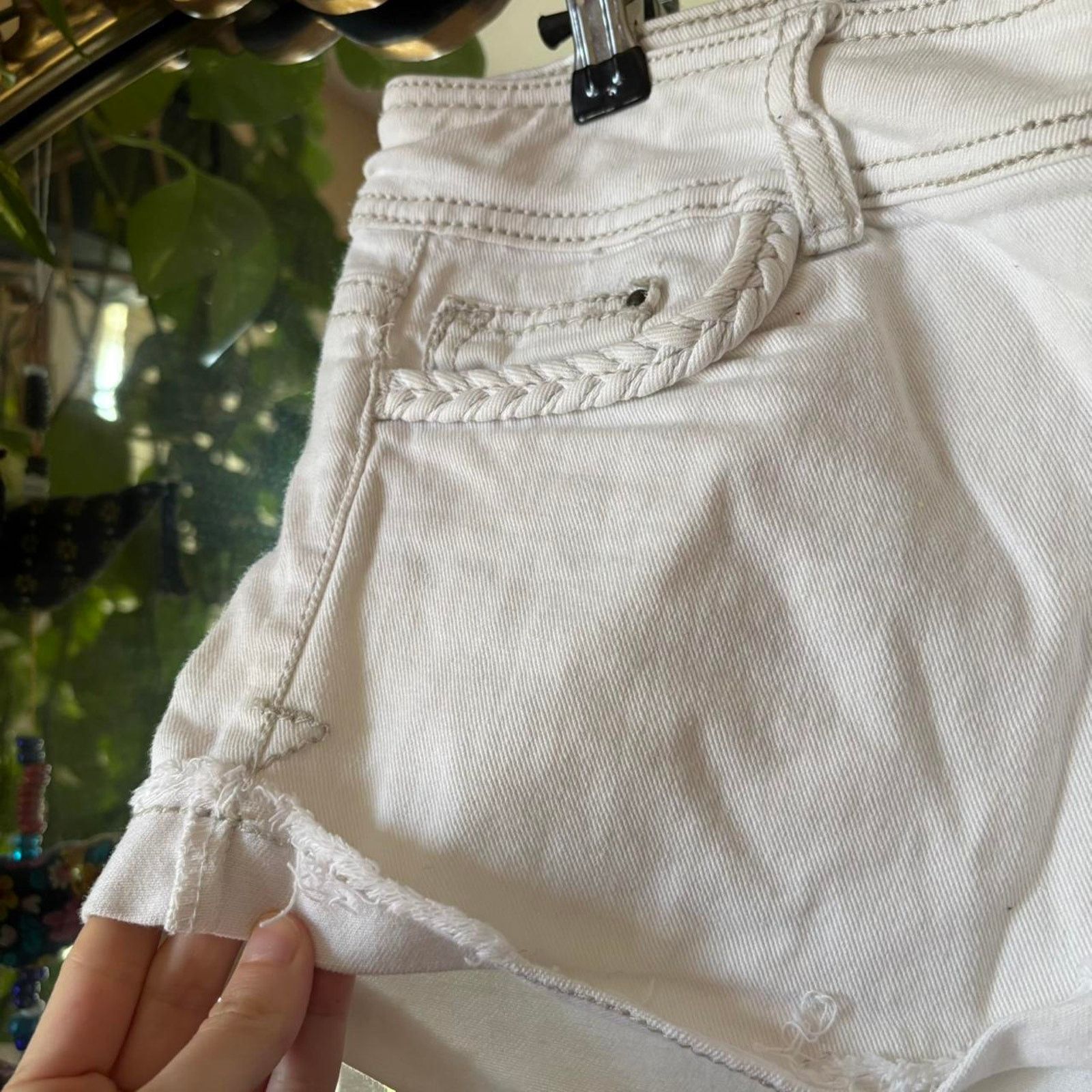 Vintage Vintage 1st Kiss White Denim Micro Shorts 32" Size 32" / US 10 / IT 46 - 5 Thumbnail