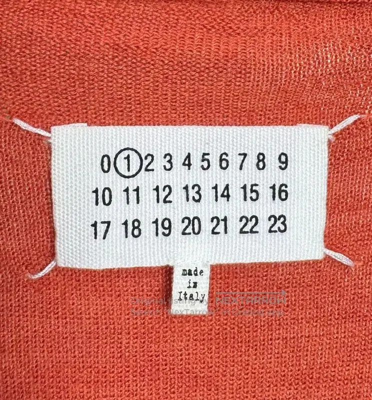 Maison Margiela Maison Margiela Orange Wool Men's Cardigan . Size US M / EU 48-50 / 2 - 3 Thumbnail