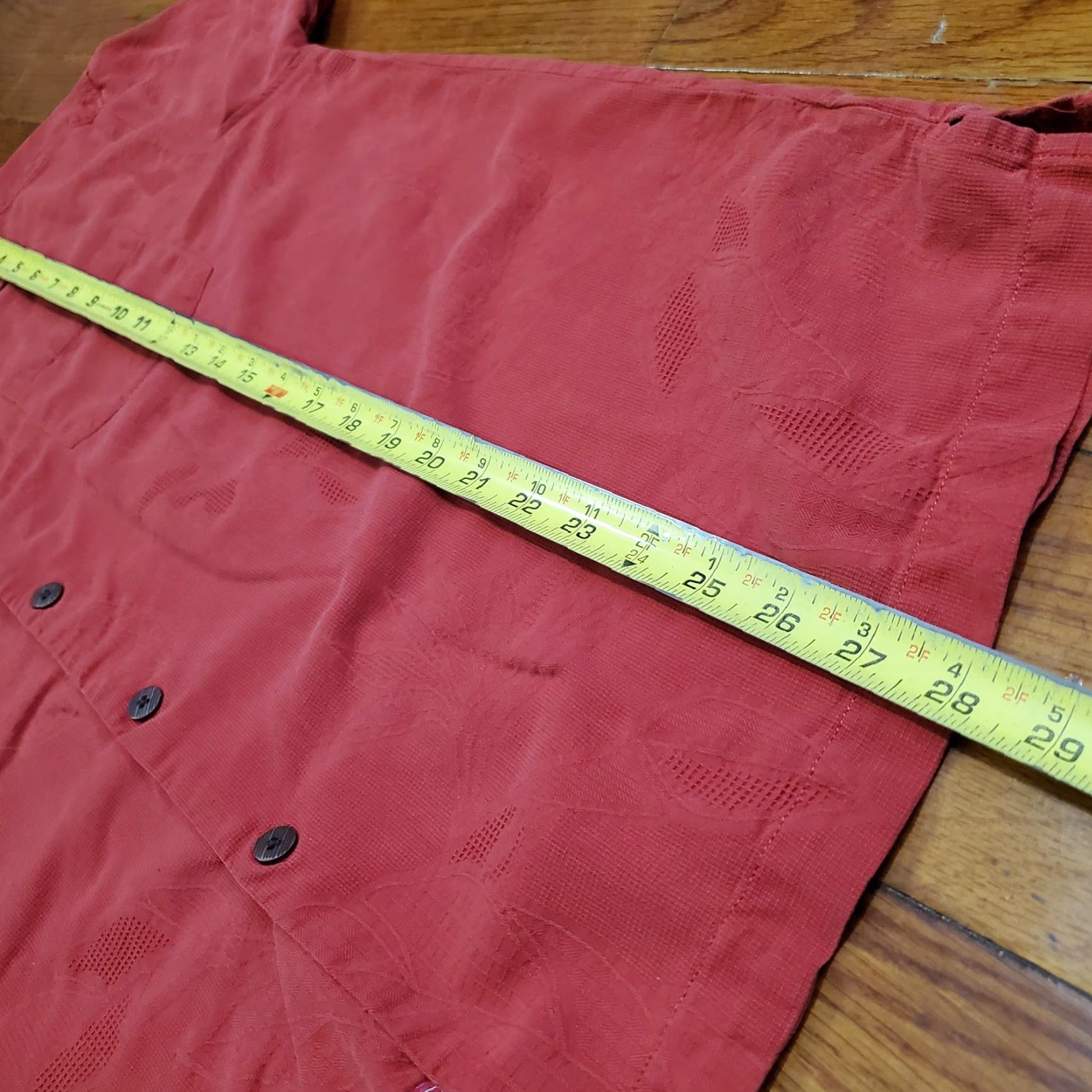 Tommy Bahama Tommy Bahama Shirt Mens Medium Red 100% Silk Jacquard Tropical Camp Button Front Short Sleeve Casual Size US M / EU 48-50 / 2 - 7 Thumbnail