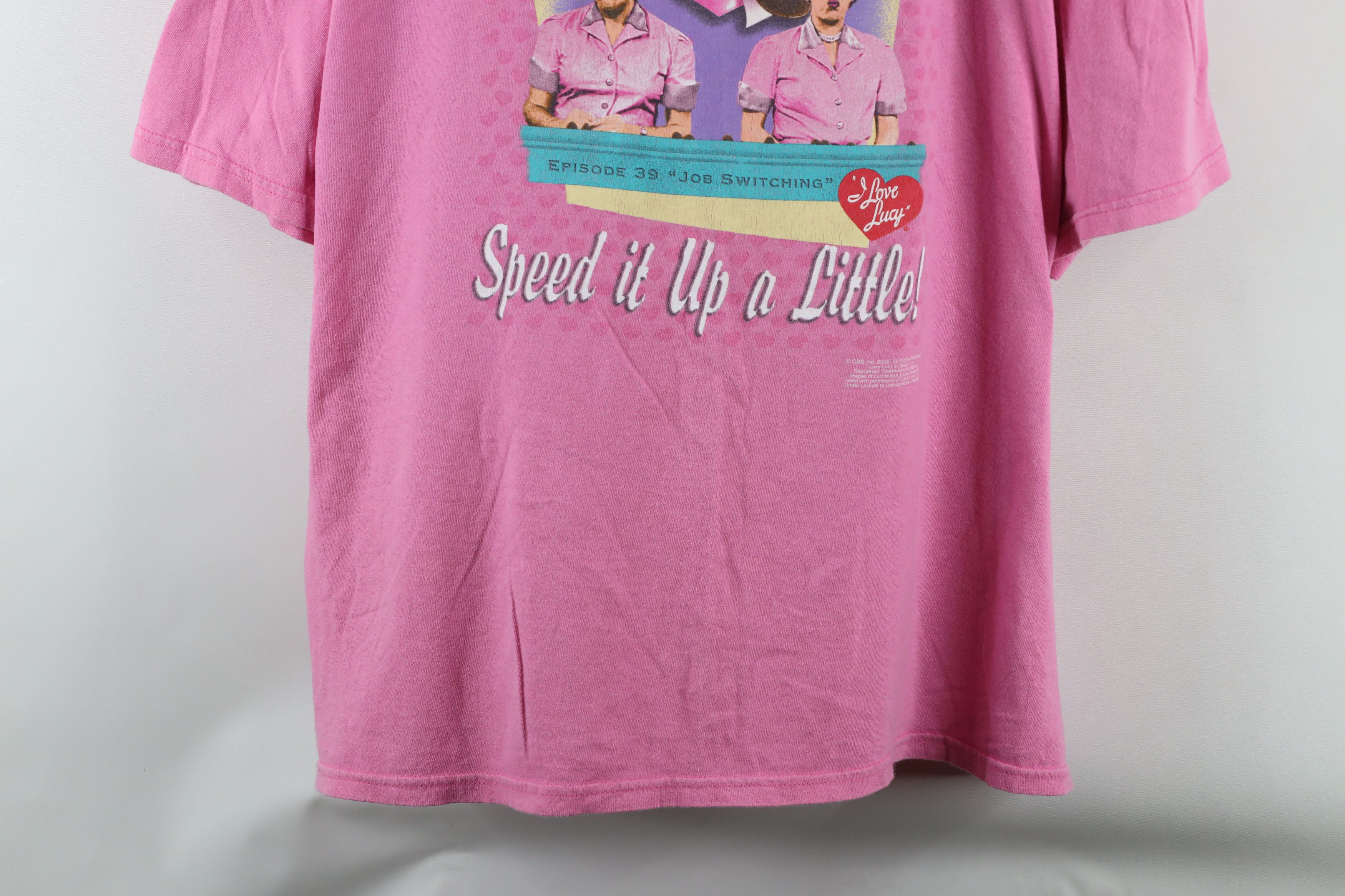Vintage Vintage Y2K 2002 I Lucy Lucys Chocolate Factory T-Shirt Pink Size XXL / US 16-18 / IT 52-54 - 3 Thumbnail