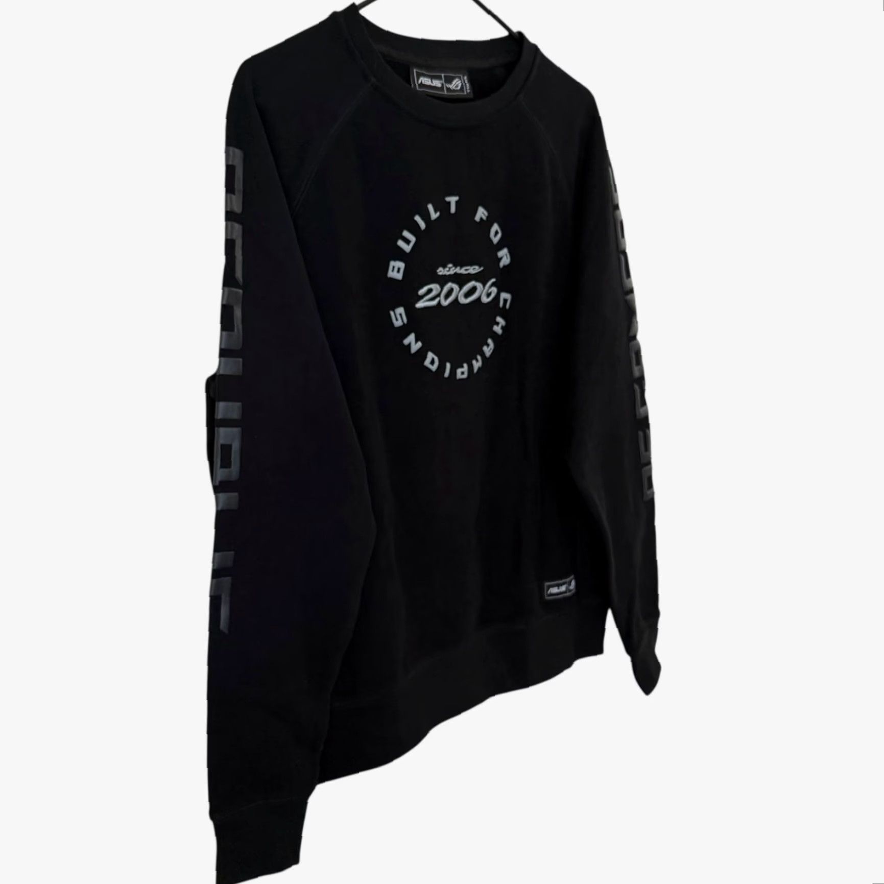 Vintage ASUS Heavyweight Embroidered Crewneck Sweatshirt Black Men's Size S Size US S / EU 44-46 / 1 - 3 Thumbnail