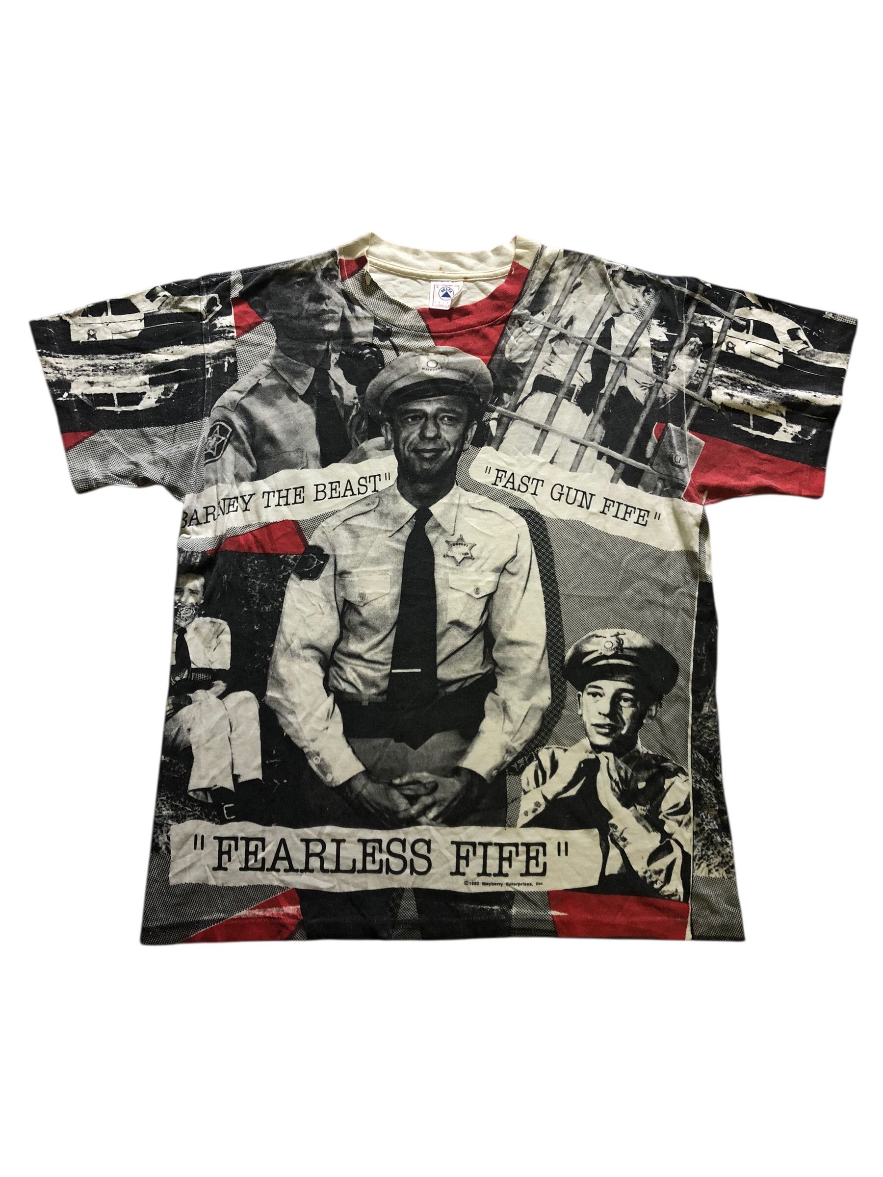 Vintage VTG ‘92 BARNEY FIFE Don Knotts All Over Print Movie T-Shirt Size US L / EU 52-54 / 3 - 3 Thumbnail