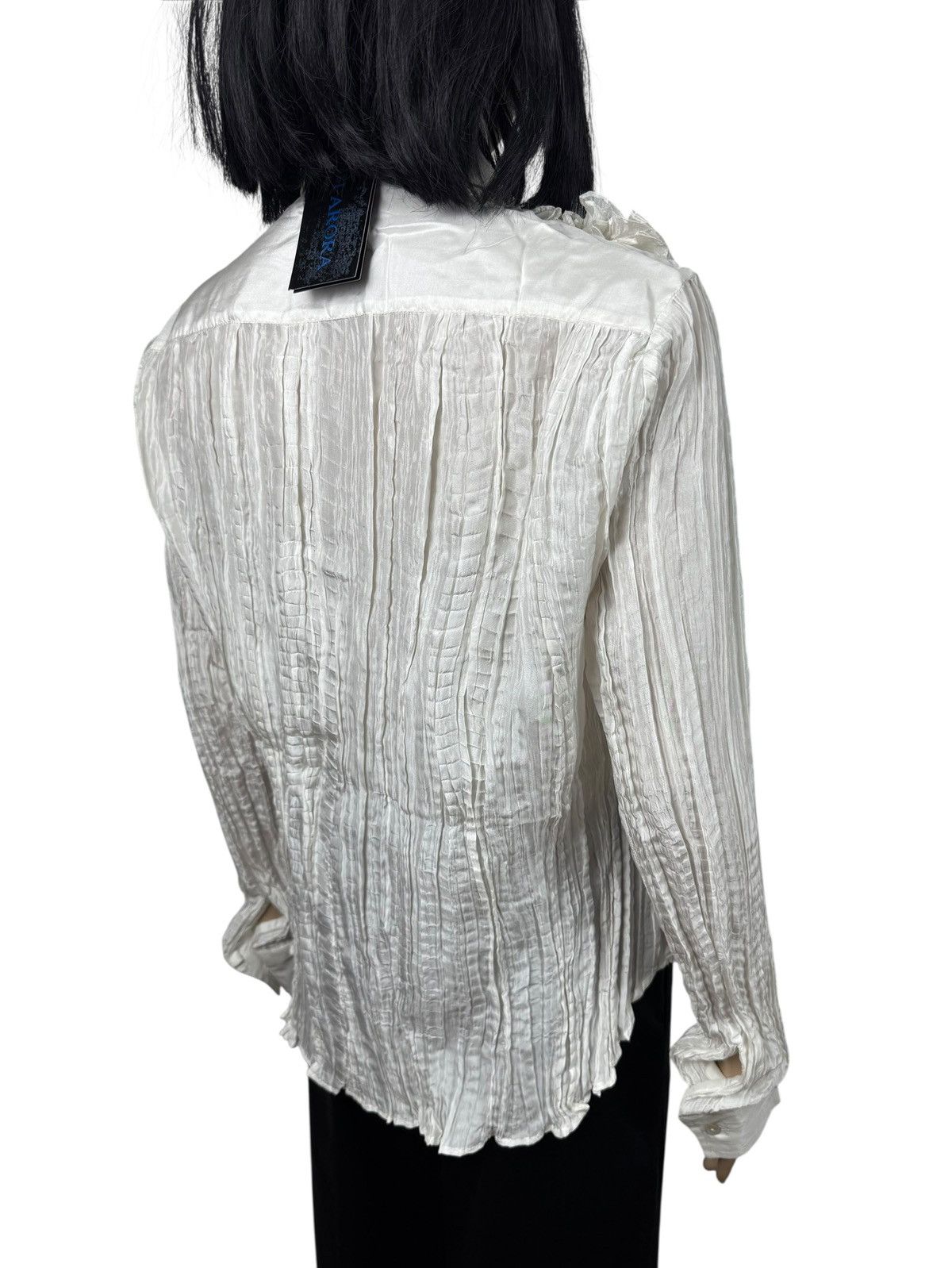 Manish Arora Manish Arora Silk Blouse Button Up Ruffle Pleated size L Size L / US 10 / IT 46 - 9 Thumbnail