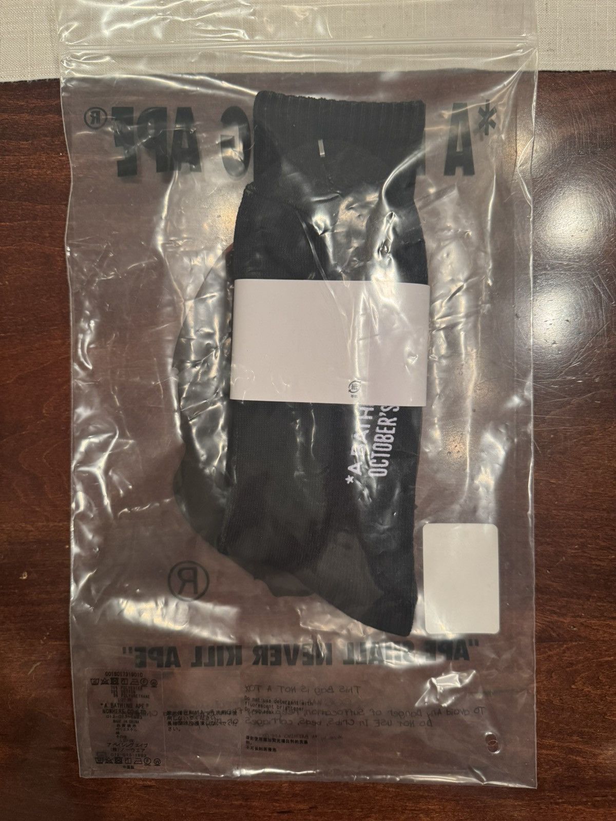 Bape × October's Very Own BAPE x OVO Socks (FW22) - Black Size ONE SIZE - 2 Thumbnail