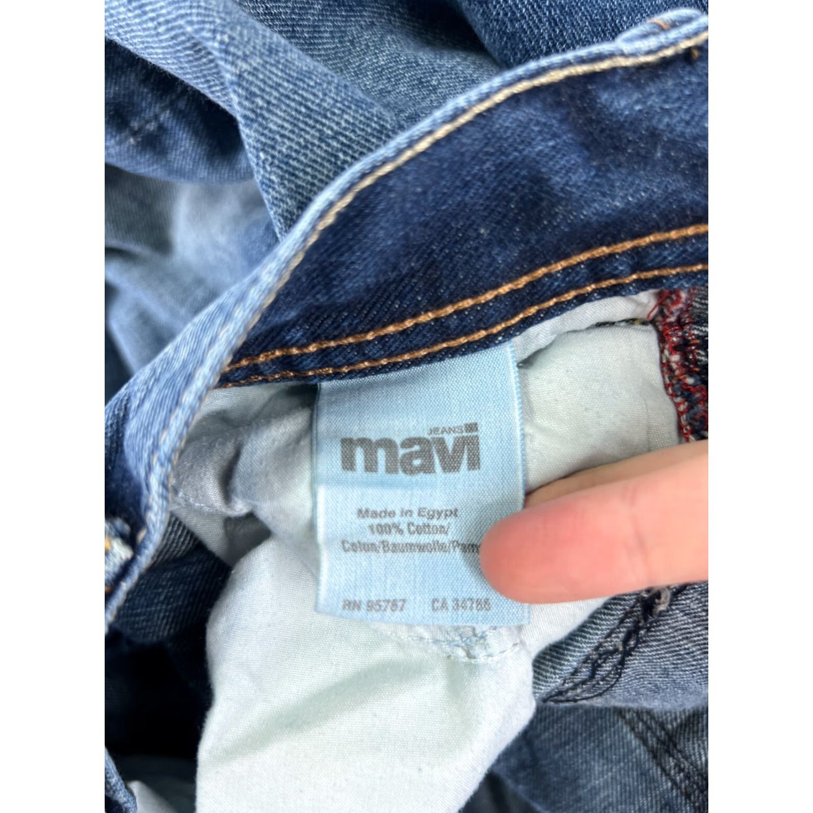 Mavi Vintage Mavi Women’s Bootcut Denim Jeans Size 24 Low Rise Embroidered Cotton Blue Size 42" / US 20 - 7 Thumbnail