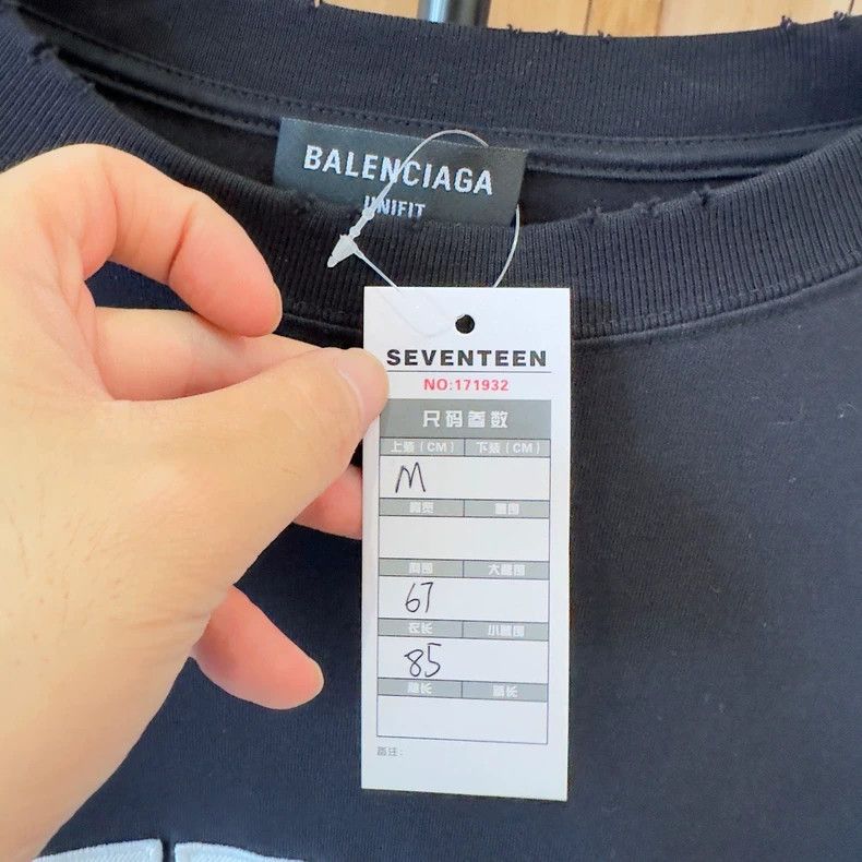 Balenciaga Balenciaga Free letter printed black short sleeves Size US M / EU 48-50 / 2 - 5 Thumbnail