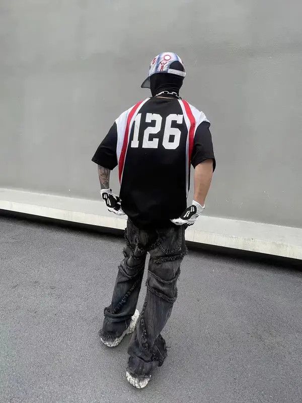 Japanese Brand VIBE Retro street wash raw edge micro-flare jeans Size US 30 / EU 46 - 4 Thumbnail