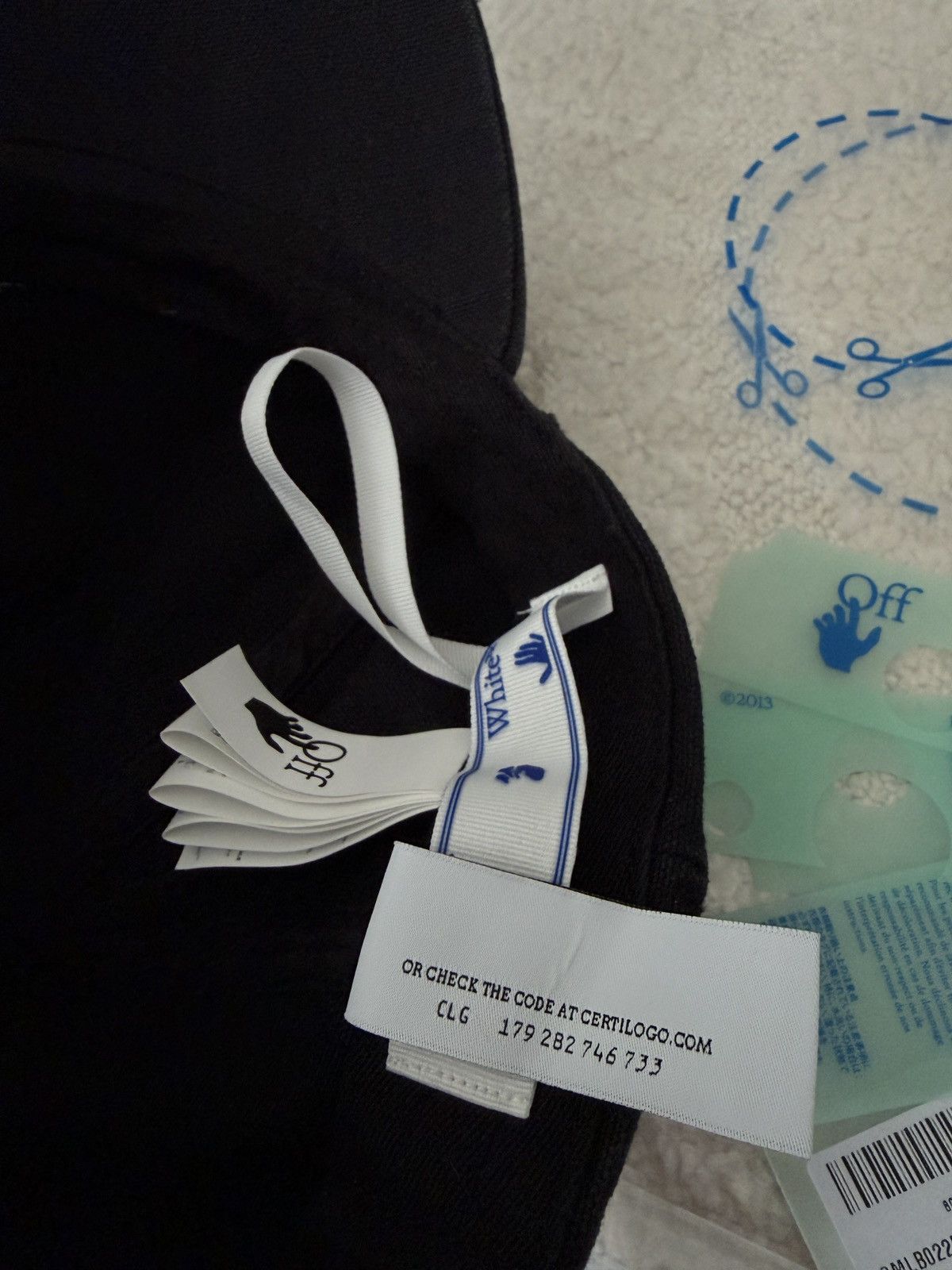 Off-White Off White Baseball Cap in Washed Black Size ONE SIZE - 5 Thumbnail