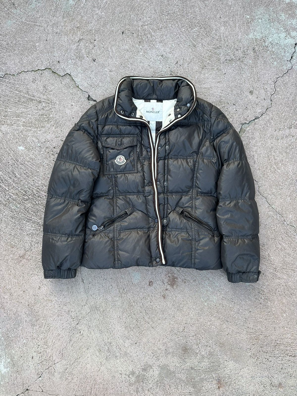 Image of Moncler Brown Down Jacket, Men's (Size XS)