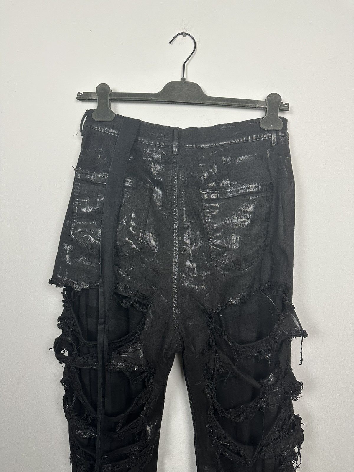 Rick Owens DRKSHDW Waxed Slashed Geth Jeans Size US 30 / EU 46 - 5 Thumbnail