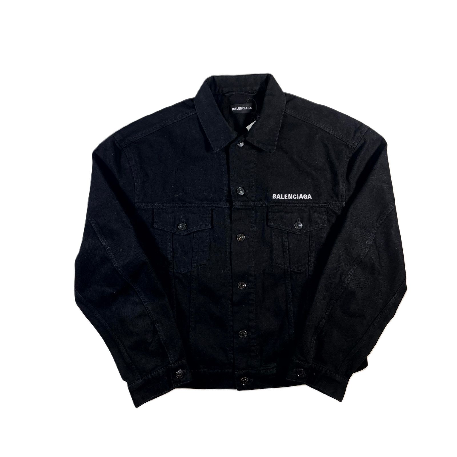 Balenciaga Balenciaga Crew Denim Black Jacker Size US L / EU 52-54 / 3 - 1 Thumbnail