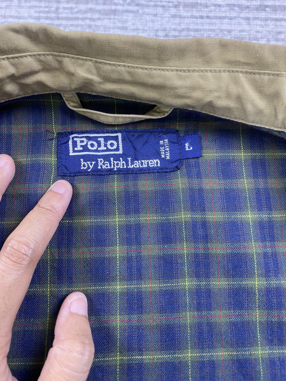 Polo Ralph Lauren × Ralph Lauren × Vintage Vtg 90s Polo Ralph Lauren Embroidery Logo Inner Plaid Jacket Size US L / EU 52-54 / 3 - 10 Thumbnail